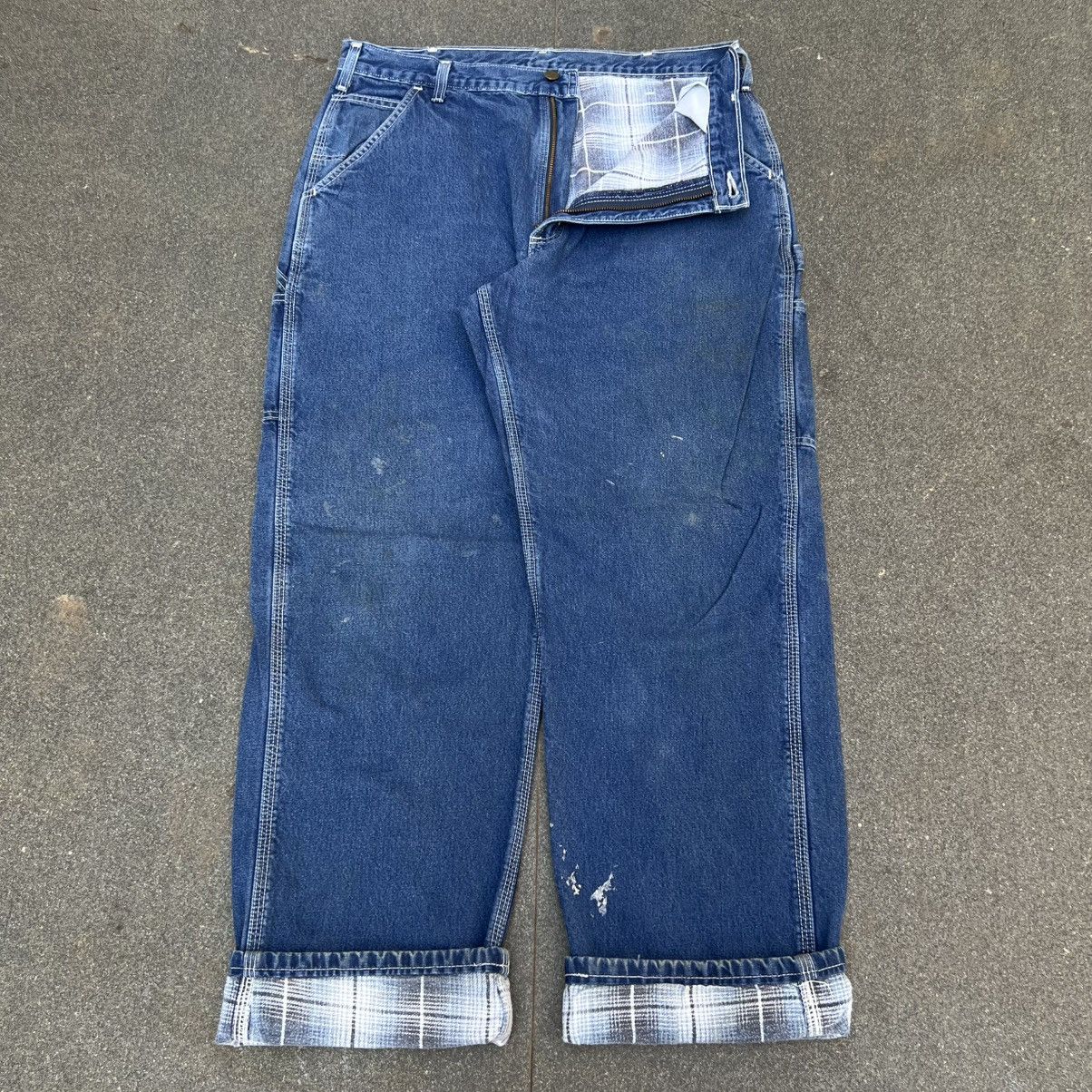Carhartt × Vintage Vintage Carhartt Flannel Lining Pants B14 DST Size US 36 / EU 52 - 2 Thumbnail