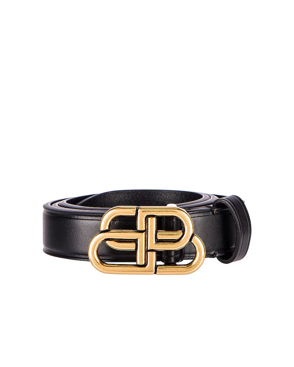 Balenciaga o1bcso1str1024 Size: 65 / BB Extra Thin Belt in Black Size ONE SIZE - 3 Thumbnail
