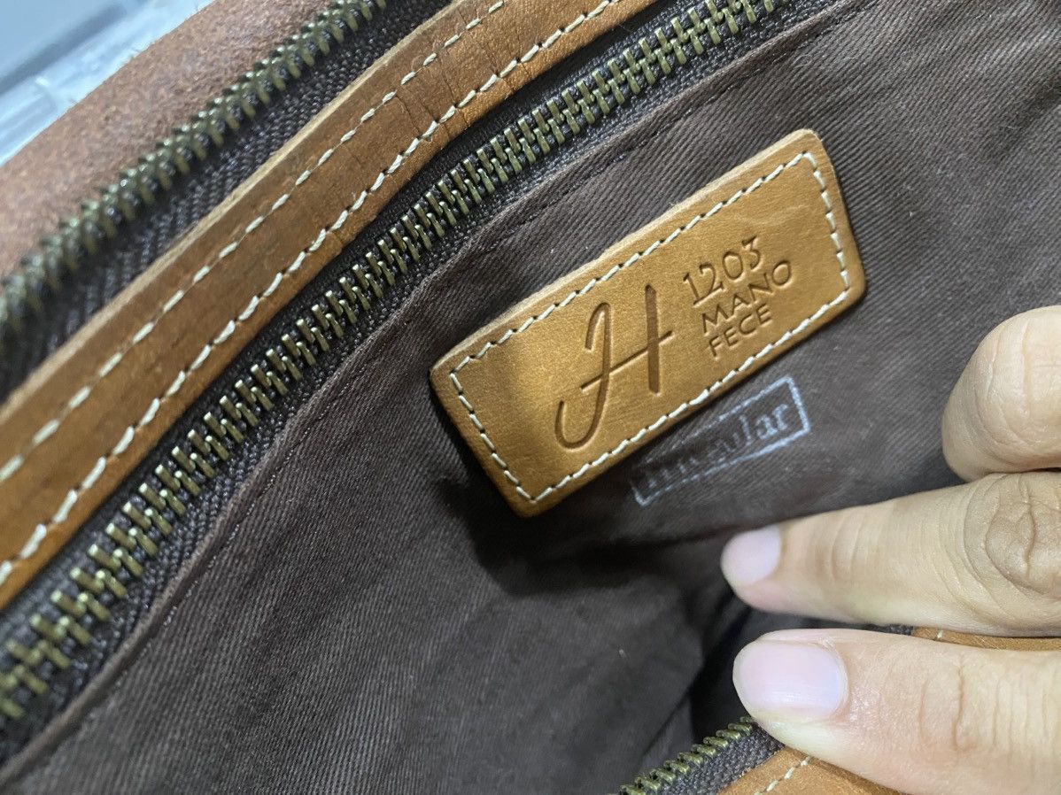 Japanese Brand Full Leather Patina 1203 Mano Fece Cross Body Bag Size ONE SIZE - 13 Thumbnail
