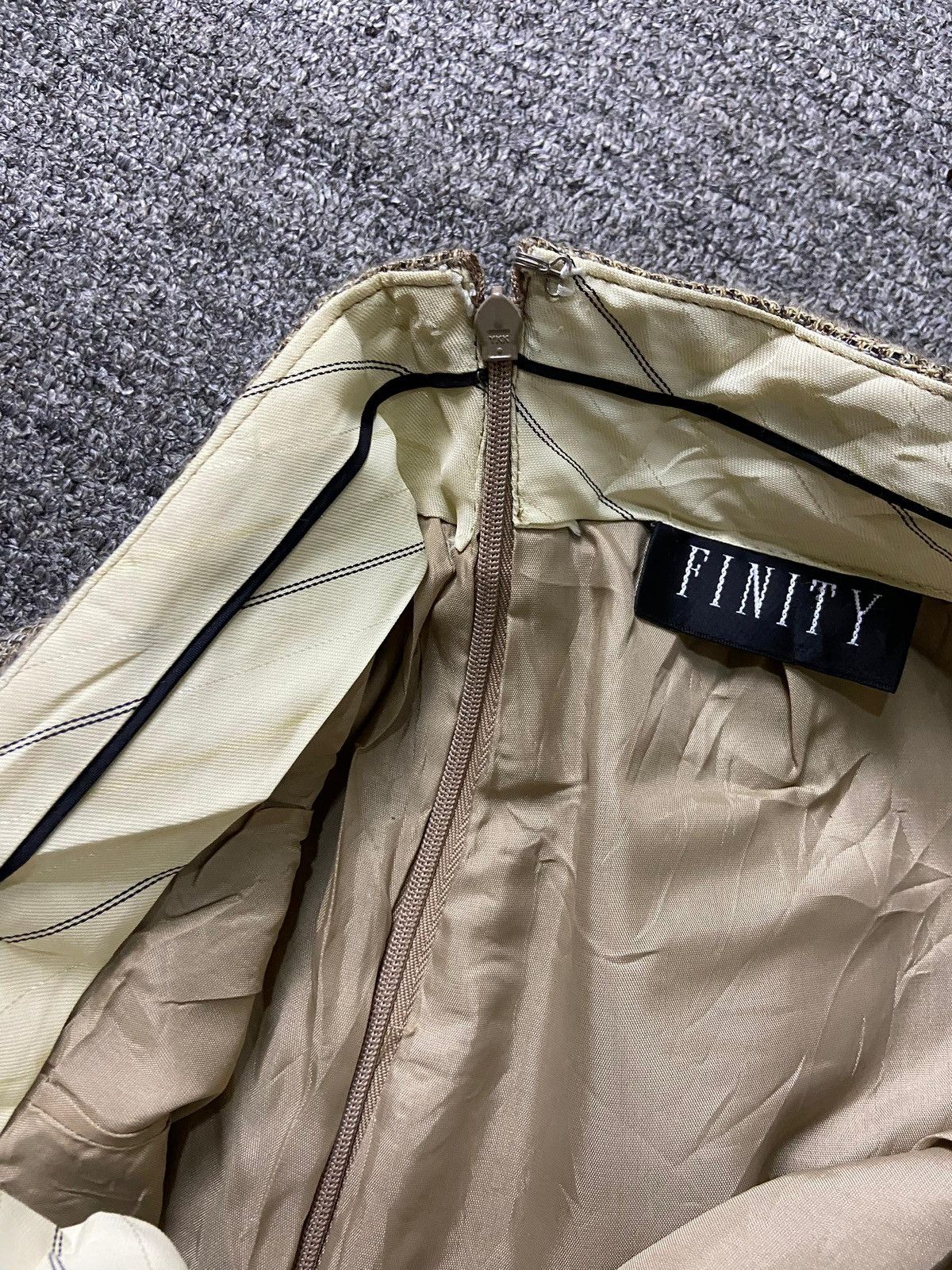 Japanese Brand FINITY Brand Linen Checkered Wide Leg Pants (169) Size 28" / US 6 / IT 42 - 5 Thumbnail
