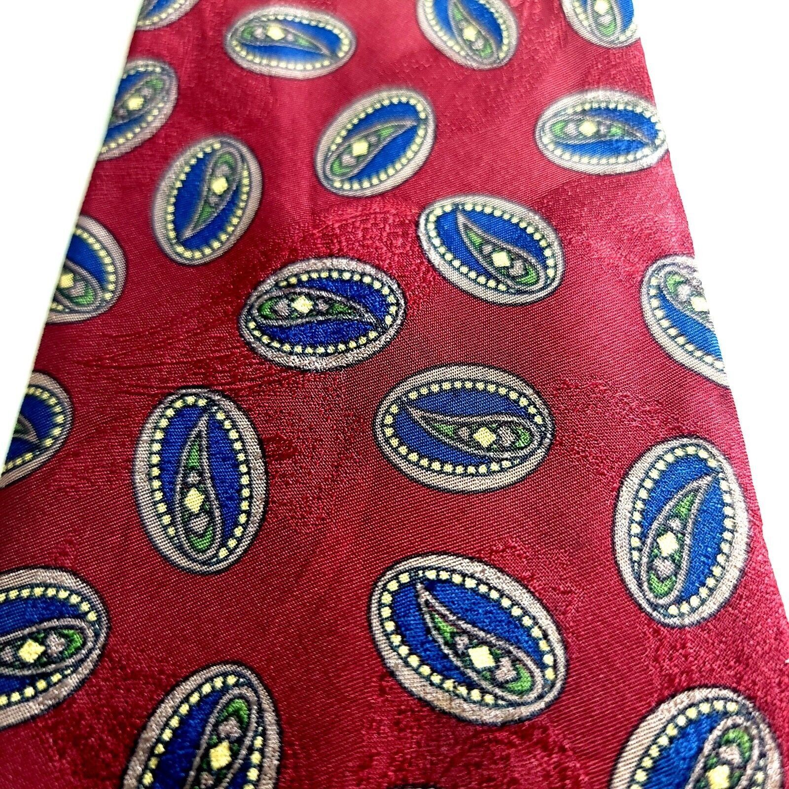 Designer Mark Shale Pendleton Red Blue Geometric Paisley Jacquard Pri Size ONE SIZE - 2 Thumbnail