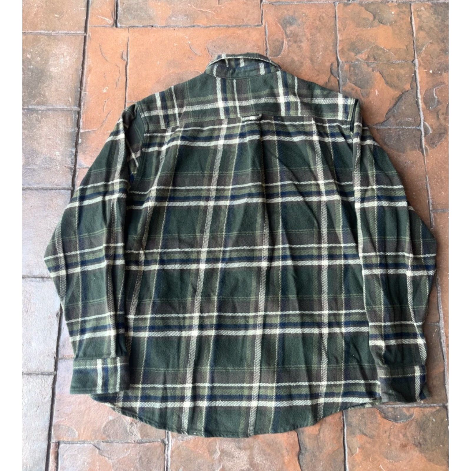 Orvis VINTAGE Orvis Plaid Heavy Flannel Shirt Mens 2XL Green Cotton Pockets Jacket Size US XXL / EU 58 / 5 - 3 Thumbnail