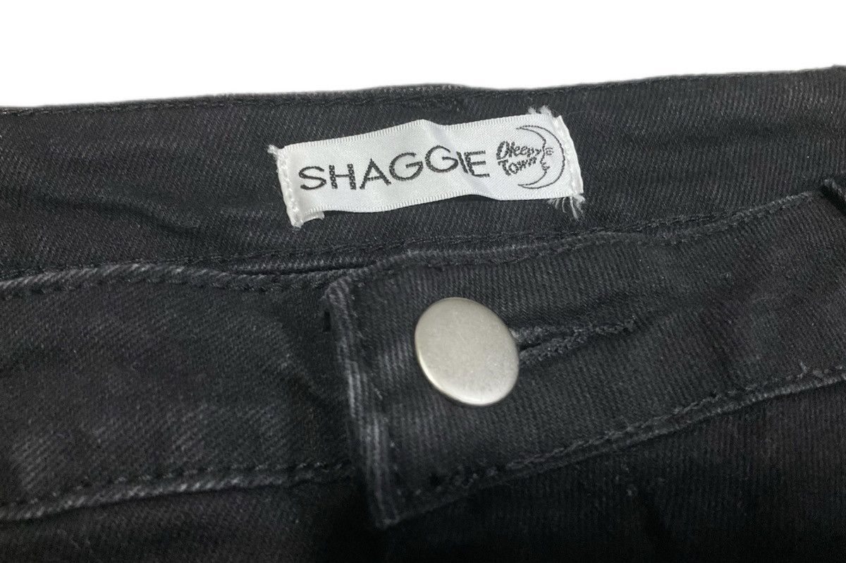 If Six Was Nine × Japanese Brand × Le Grande Bleu (L.G.B.) 🔥Sick Y2K Shaggie Bondage Laces Up Flared Denim Black Size US 26 / EU 42 - 10 Thumbnail