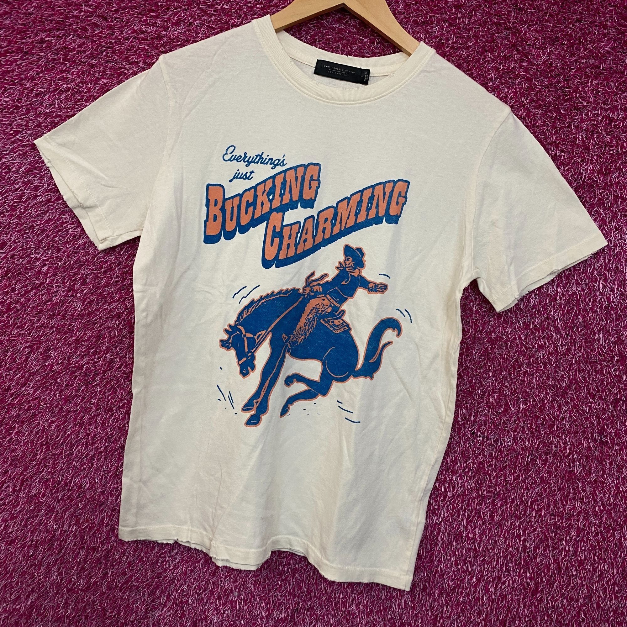 Other Junk Food Clothing Bucking Charming Vintage Style T-Shirt Sm Size US S / EU 44-46 / 1 - 3 Thumbnail