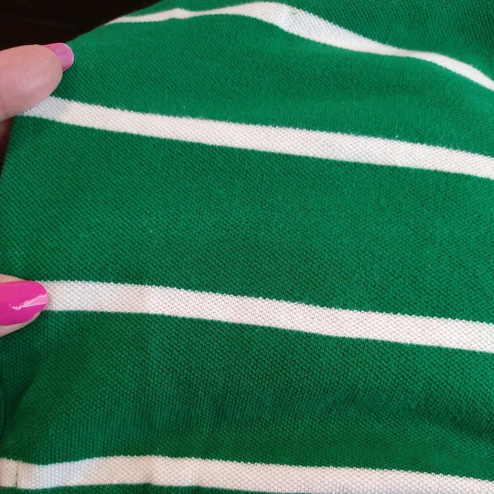 U.S. Polo Assn. US Polo Assn Collared Polo Shirt Men Size L Green Stripe Size US L / EU 52-54 / 3 - 8 Thumbnail