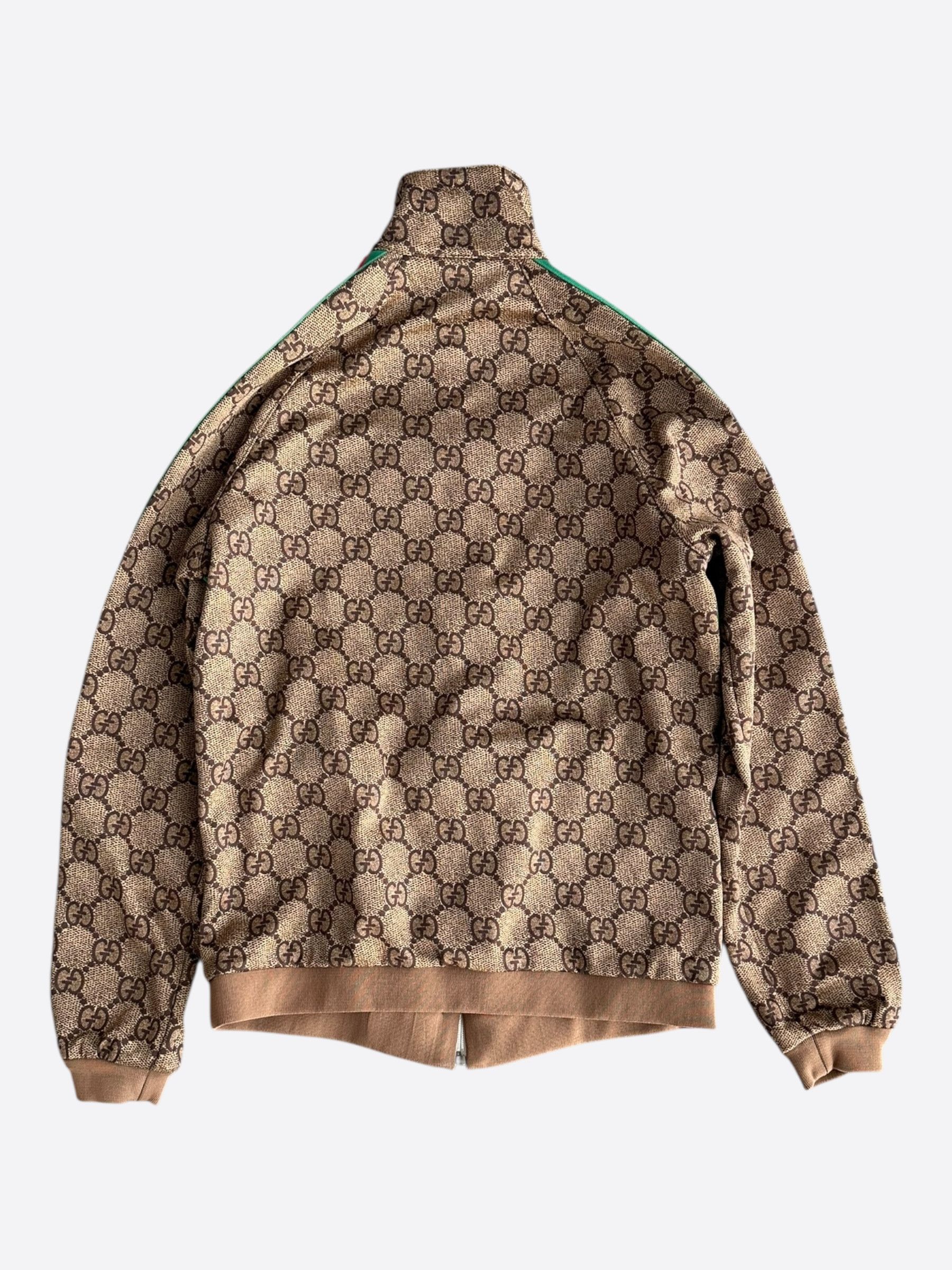 Gucci Gucci Tan Monogram Striped Track Jacket Size US S / EU 44-46 / 1 - 2 Thumbnail