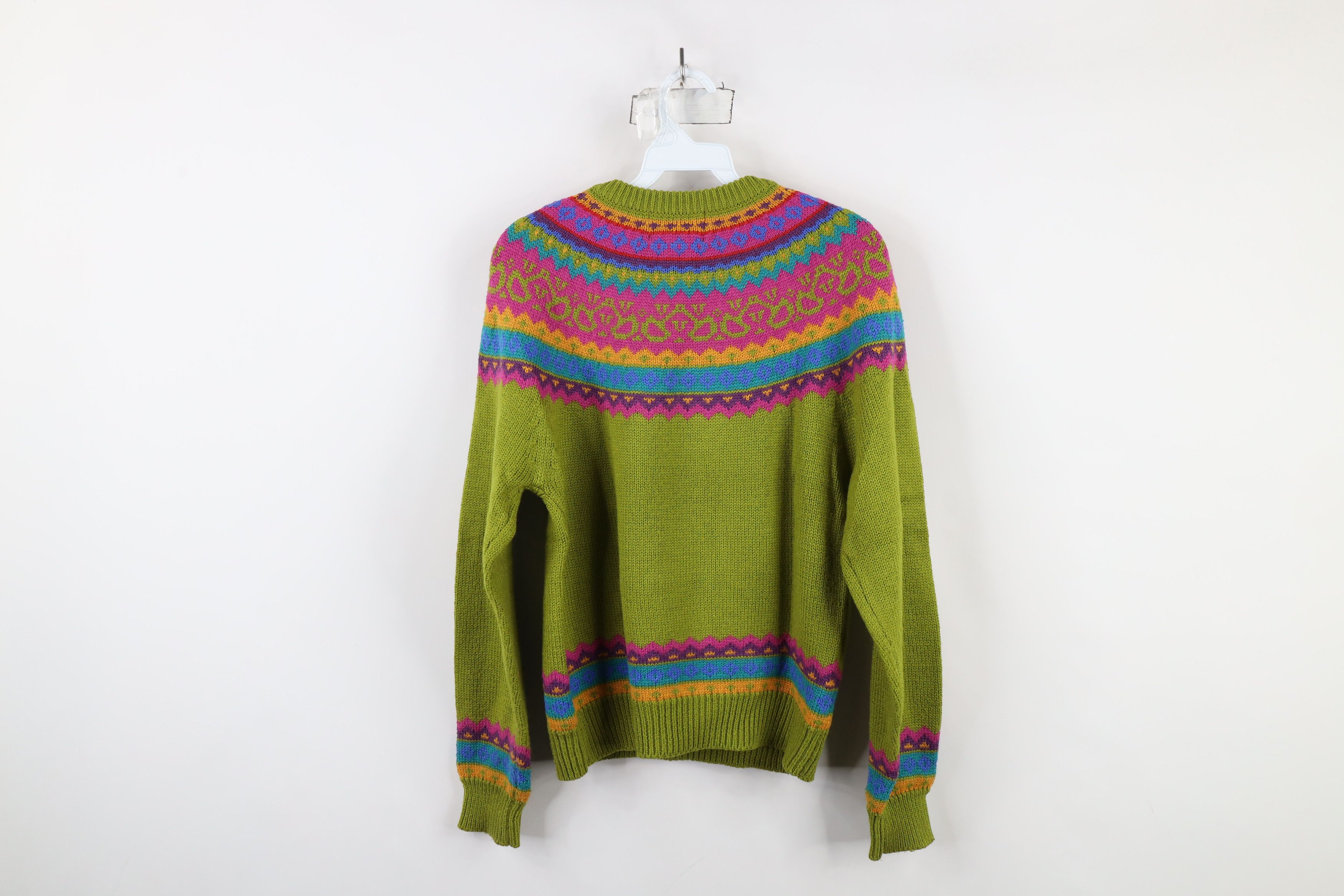 Vintage Vintage 90s Streetwear Blend Knit Rainbow Fair Isle Sweater Size S / US 4 / IT 40 - 8 Thumbnail