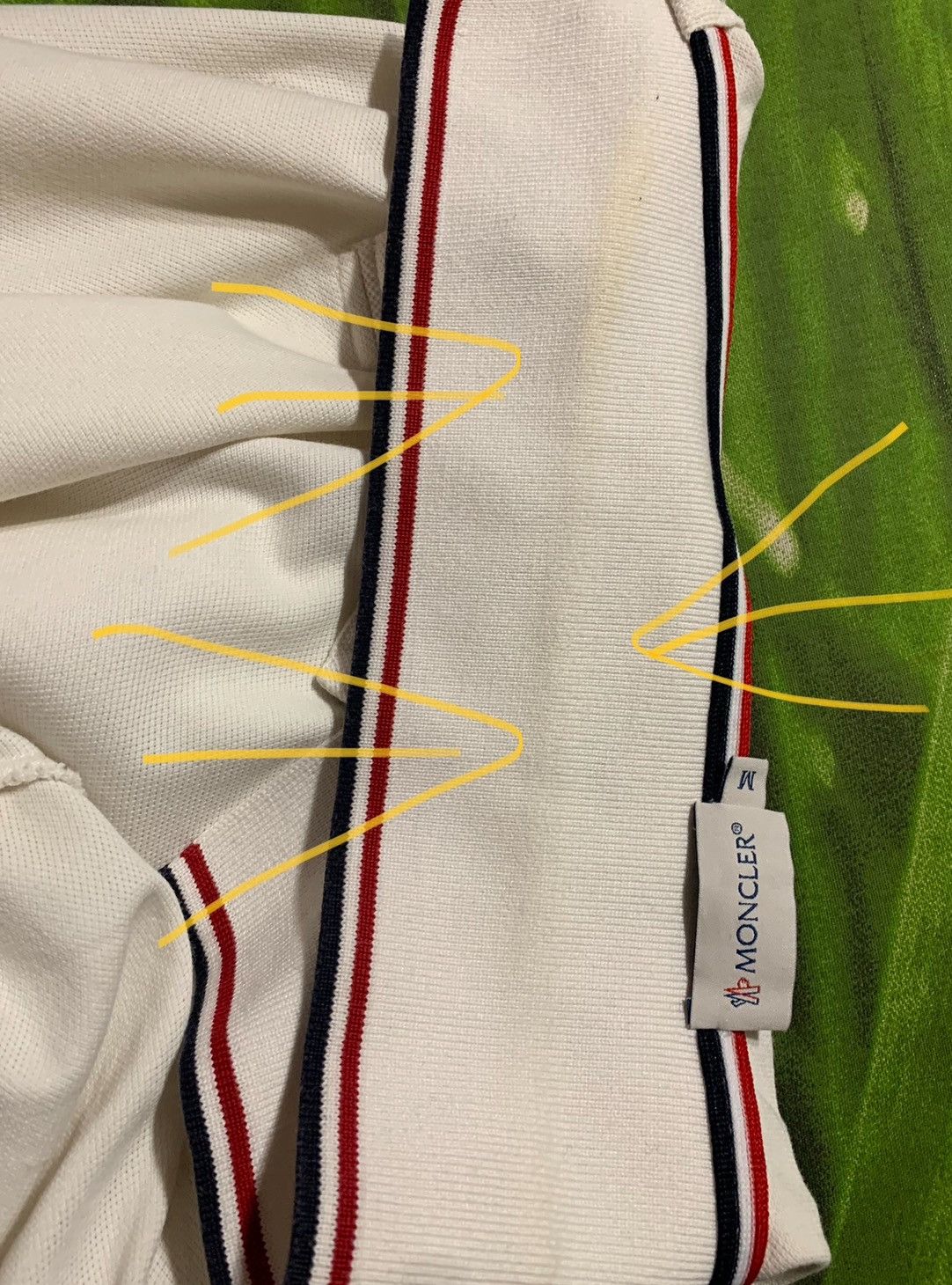 Moncler polo size M white