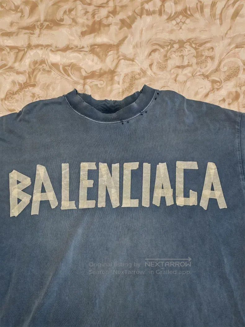 Balenciaga Balenciaga Lettering Printed Pattern Round Neck Short Slee Size US M / EU 48-50 / 2 - 3 Thumbnail