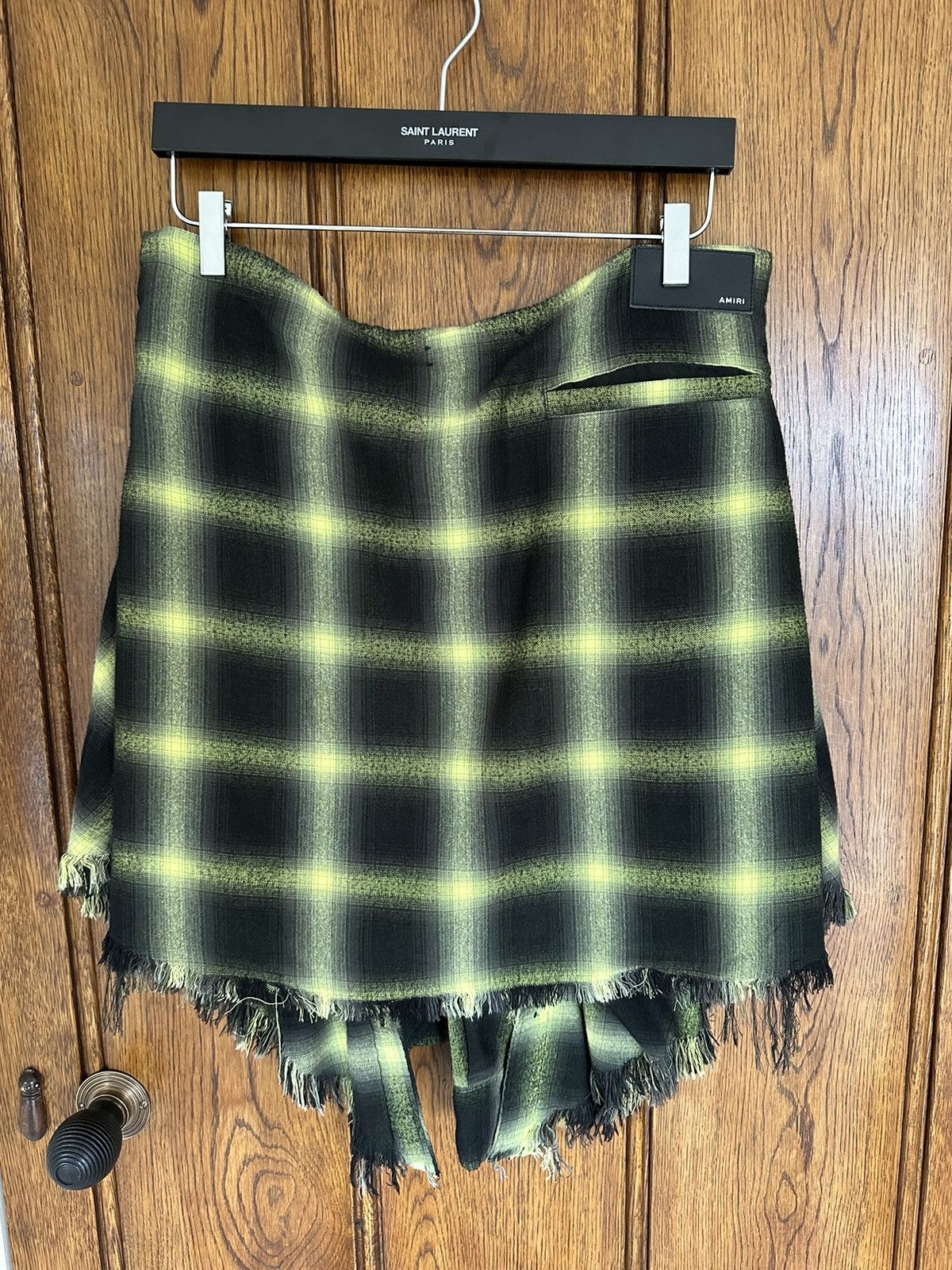 Amiri SS19 Amiri raw hem flannel waist wrap shirt Size ONE SIZE - 20 Thumbnail