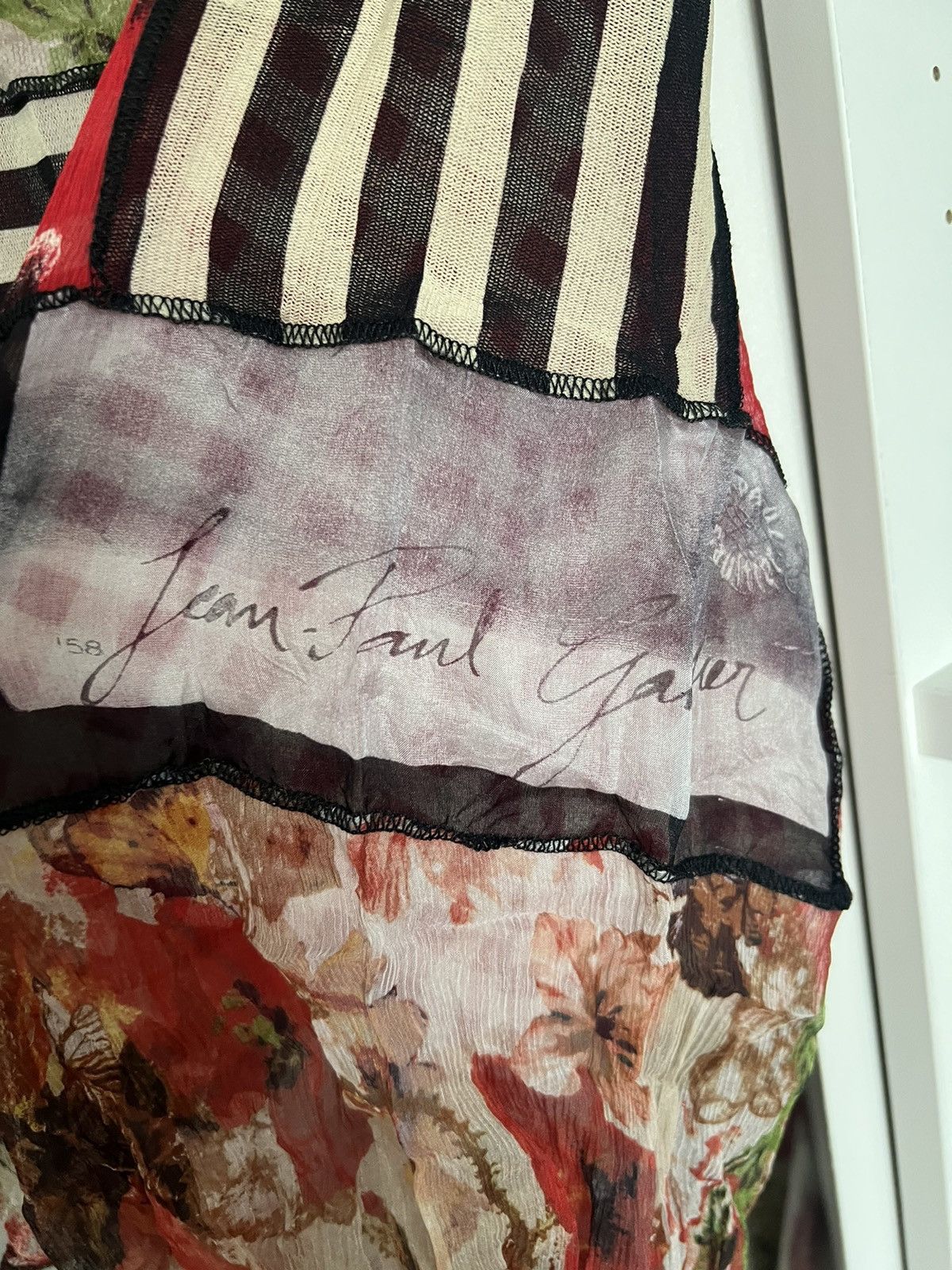 Jean Paul Gaultier × Vintage Vintage 90s jean paul gaultier patchwork mesh top XL JPG Size XL / US 12-14 / IT 48-50 - 6 Thumbnail