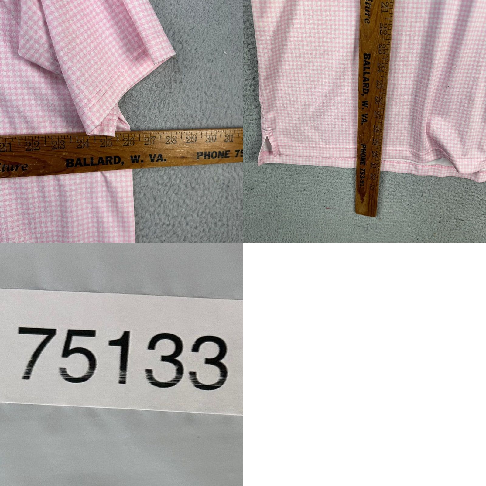 Vintage Donald Ross Polo Shirt Men XL Pink Check Rugby Logo Cypruss Point Golf Club Short Sleeve Golfing Shirt Size US XL / EU 56 / 4 - 8 Thumbnail