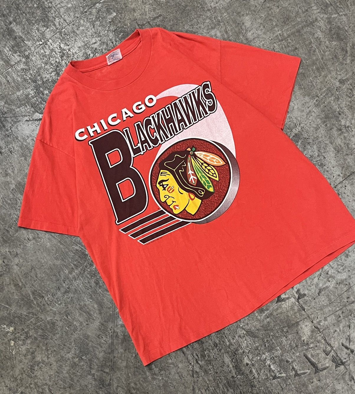 Vintage Chicago Blackhawks vintage tee shirt NHL rare hype hockey Size US XL / EU 56 / 4 - 1 Thumbnail