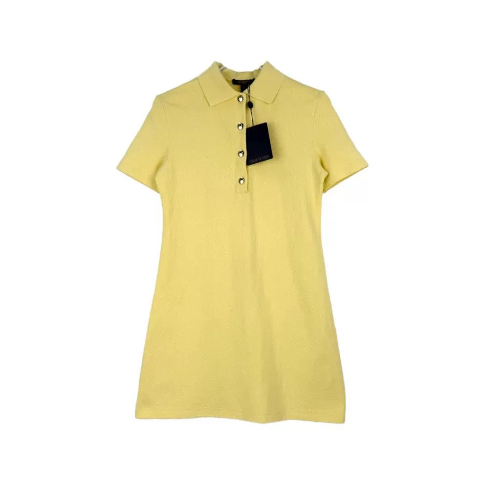 Louis Vuitton Louis Vuitton Yellow Logo Polo Dress Size US M / EU 48-50 / 2 - 1 Thumbnail