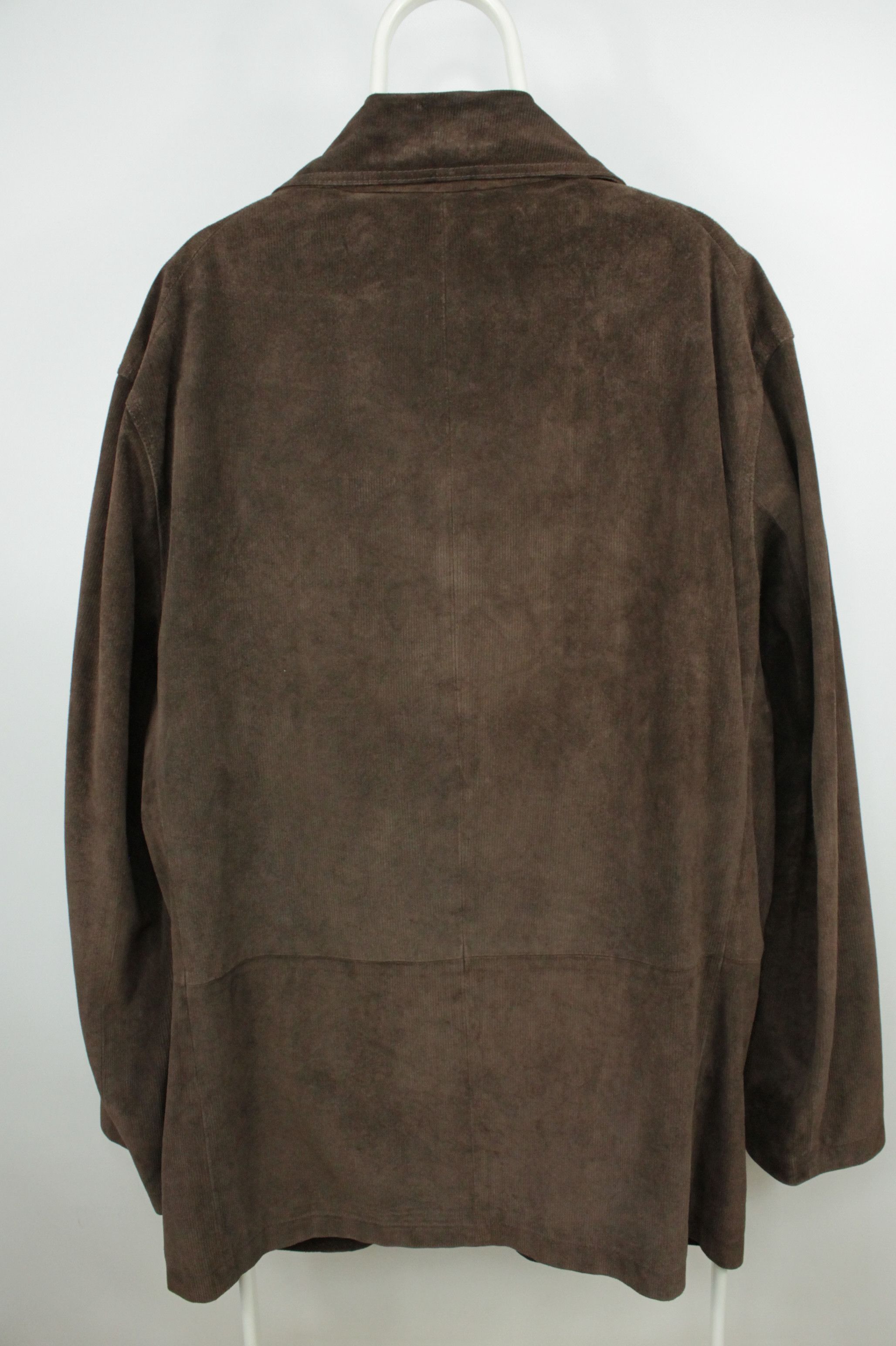 Tommy Hilfiger Tommy Hilfiger Brown Corduroy Leather Double-Breasted Jacket Size US XL / EU 56 / 4 - 10 Thumbnail