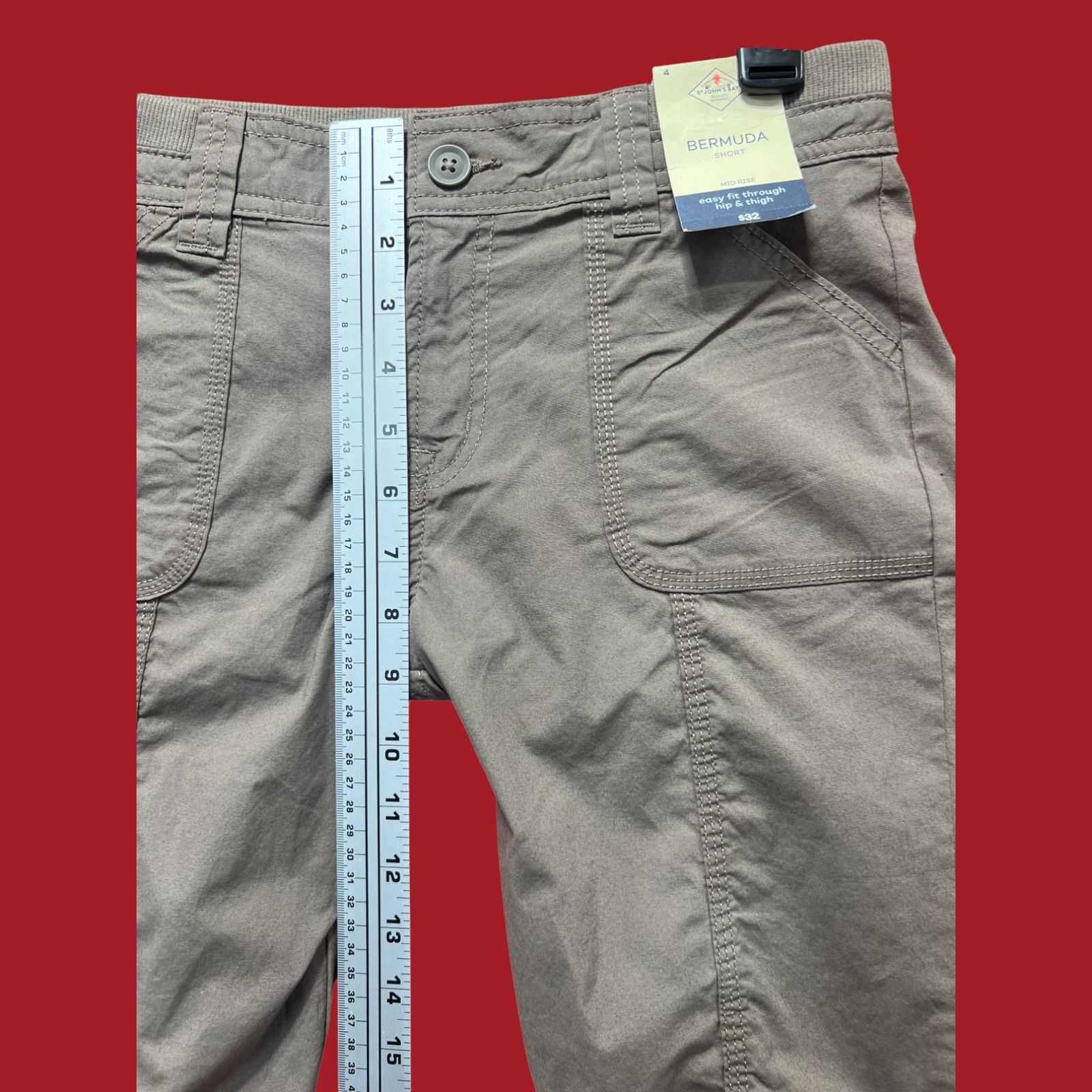 Other St John's Bay - Women's Mid-Rise Cargo Bermuda Short - Brown Size 27" / US 4 / IT 40 - 7 Thumbnail