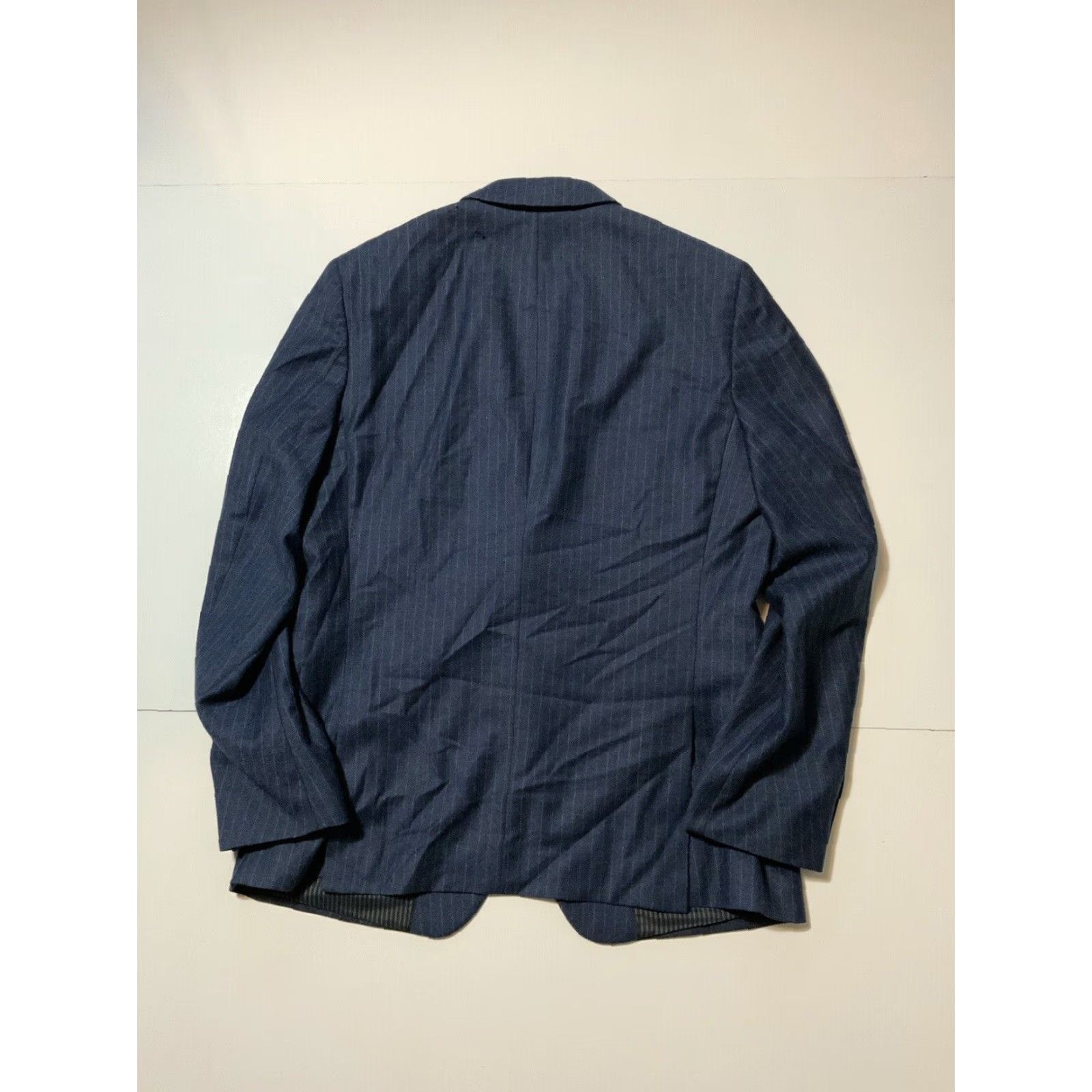 Banana Republic VINTAGE Banana Republic Marzotto Striped Wool Navy Blue Sportscoat Blazer Jacket Sz. 42R Men Blazer Navy Striped Wool 42R Mens Jacket Size 42R - 2 Thumbnail
