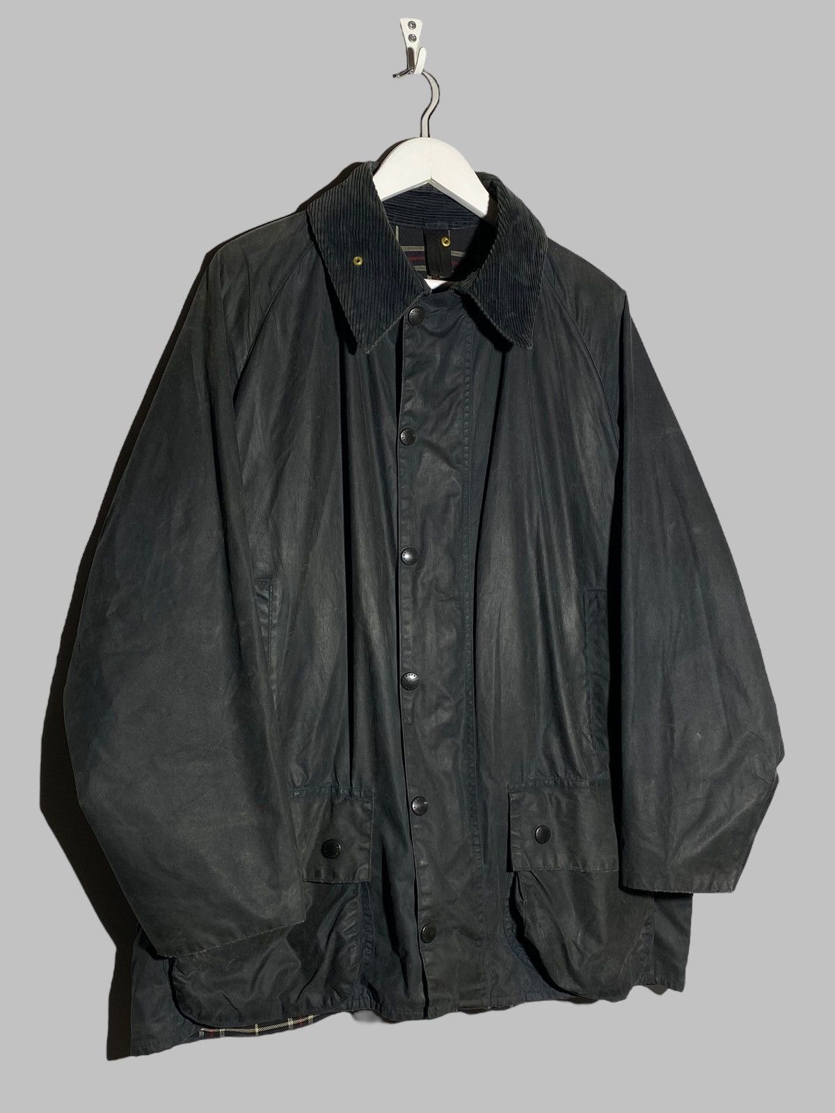 Barbour 🔥 BARBOUR BLACK WAX COAT VINTAGE CORE BRITISH OUTERWEAR Size US XL / EU 56 / 4 - 2 Thumbnail