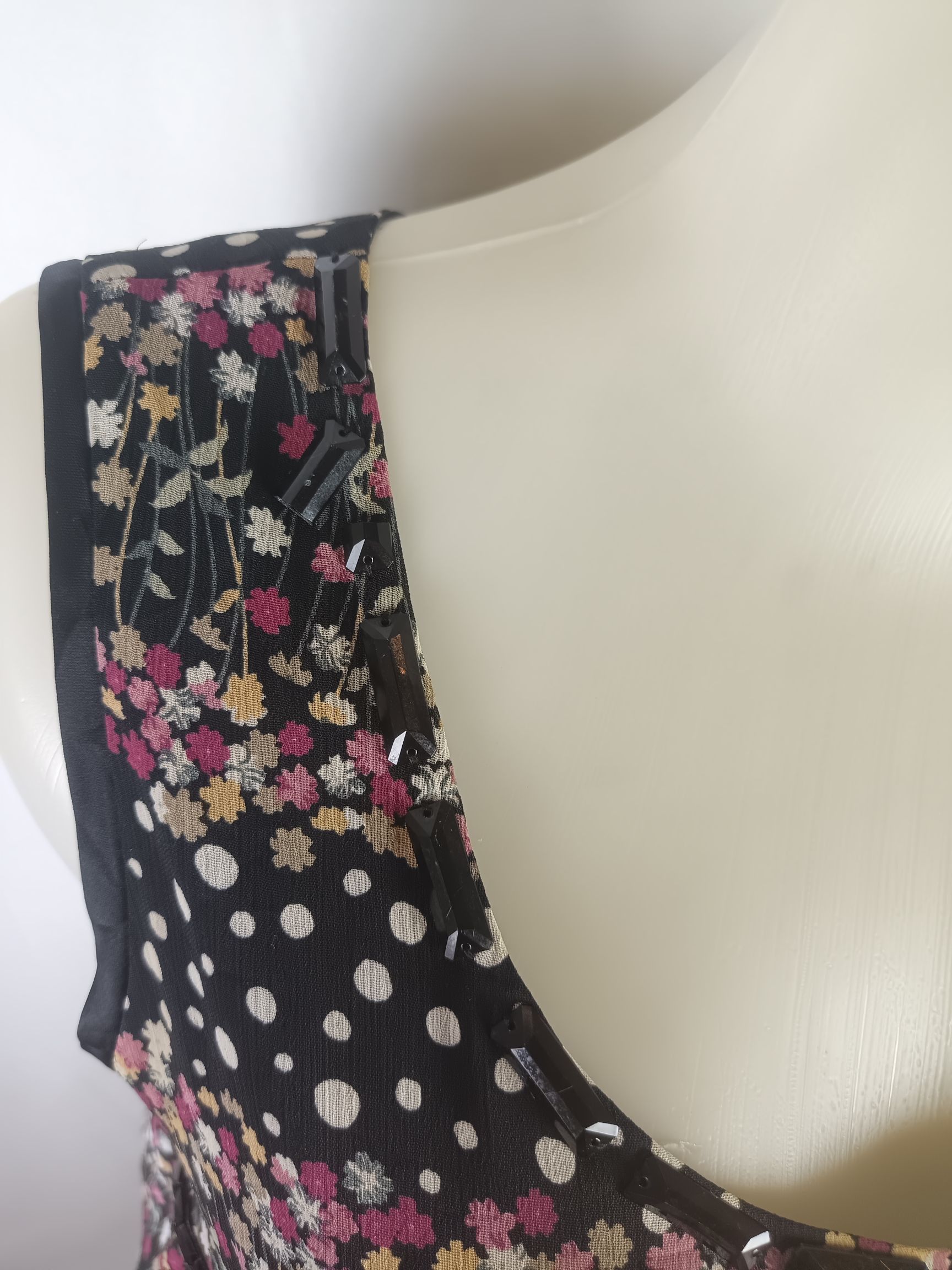 Japanese Brand × Vintage MIND BRIDGE Floral & Polka Dots Print Sleeveless Dress Size M / US 6-8 / IT 42-44 - 9 Thumbnail