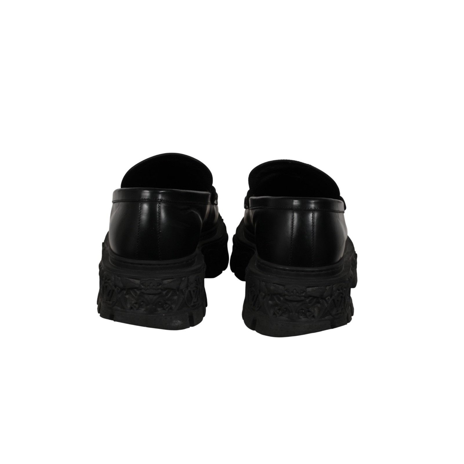 Louis Vuitton Baroque Loafers Black Leather Size US 11 / EU 44 - 4 Thumbnail