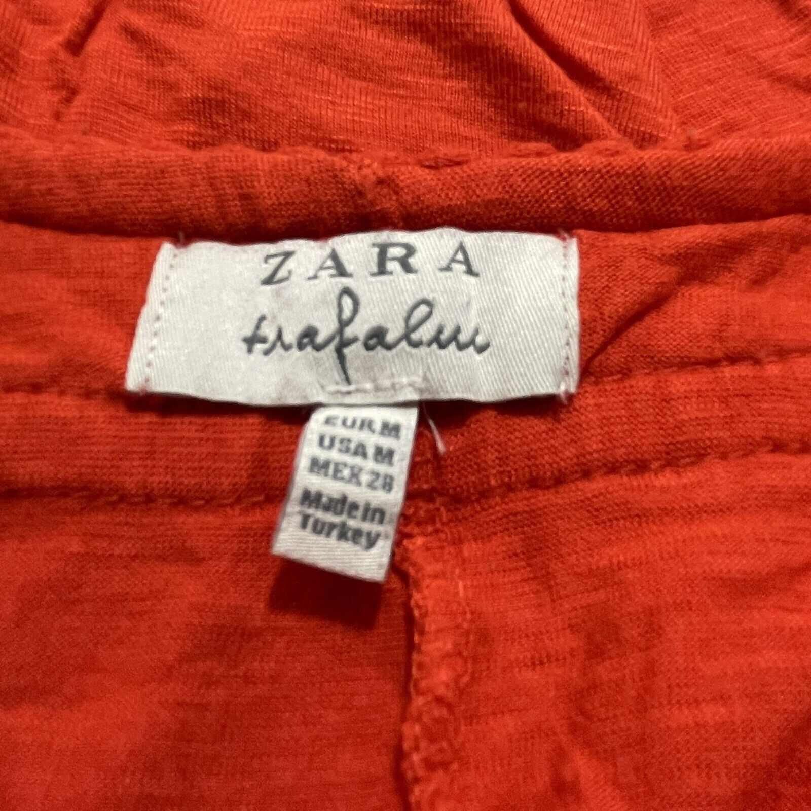 Zara Zara Red Orange Flowy Tank Top Braided Strap Size M / US 6-8 / IT 42-44 - 6 Thumbnail