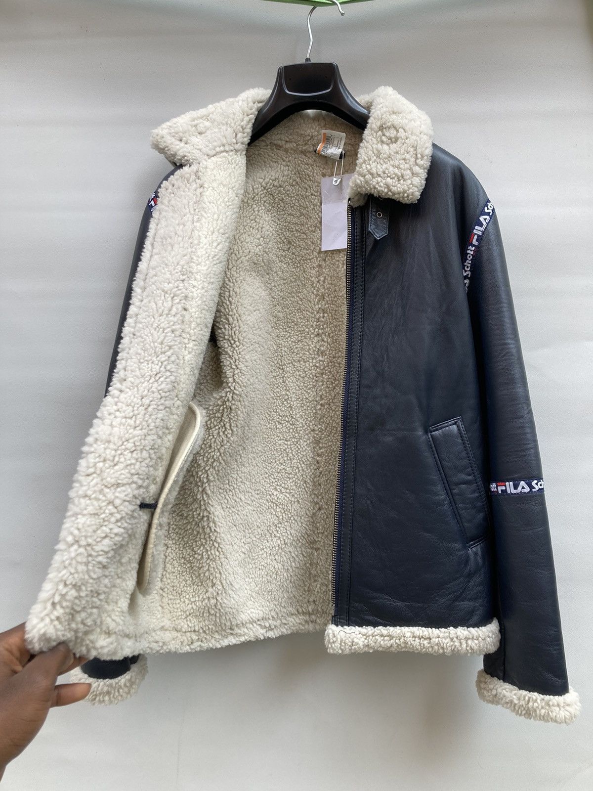 Schott Beautiful Schott Fila aviator jacket - Warm & stylish Size 42L - 1 Thumbnail