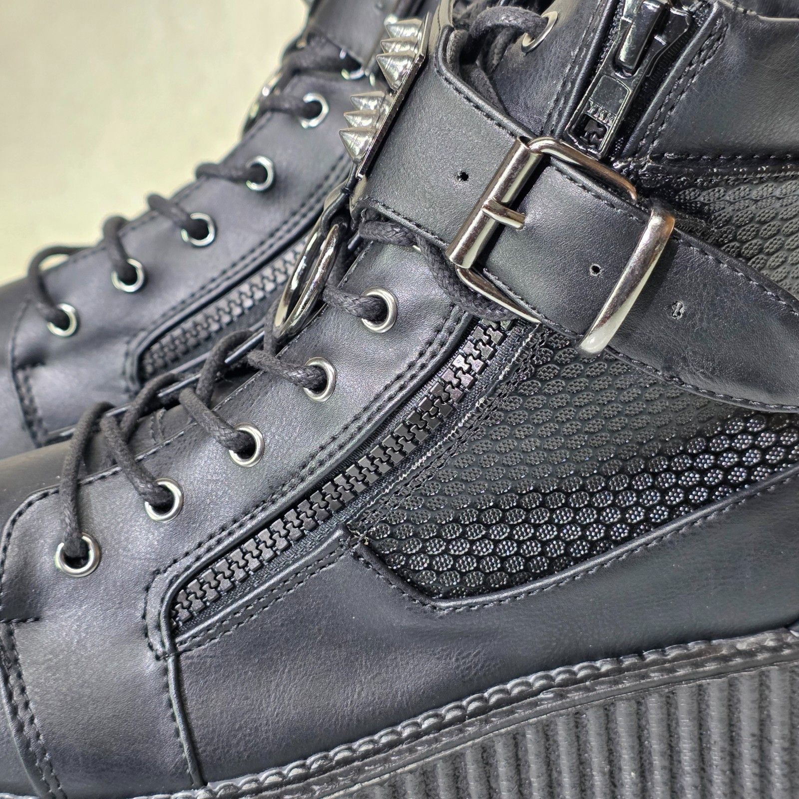 Demonia Cult DEMONIA V-Creeper 566 Goth Punk Ankle High Top Platform Cree Size US 9 / EU 42 - 8 Thumbnail