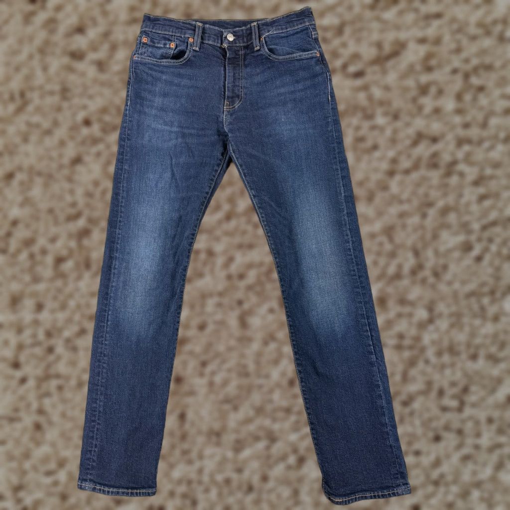 Levi's Levi's Jeans Men 33 Blue Denim 502 Straight Mid Rise 5-Pocket Distressed Cotton Premium 31x31 Vintage No Size US 33 - 1 Thumbnail