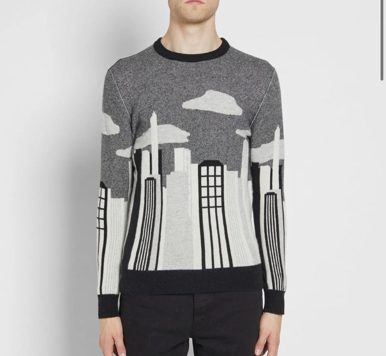 Maison Kitsune MAISON KITSUNÉ REVERSIBLE DAY & NIGHT CREW KNIT Size US M / EU 48-50 / 2 - 1 Thumbnail
