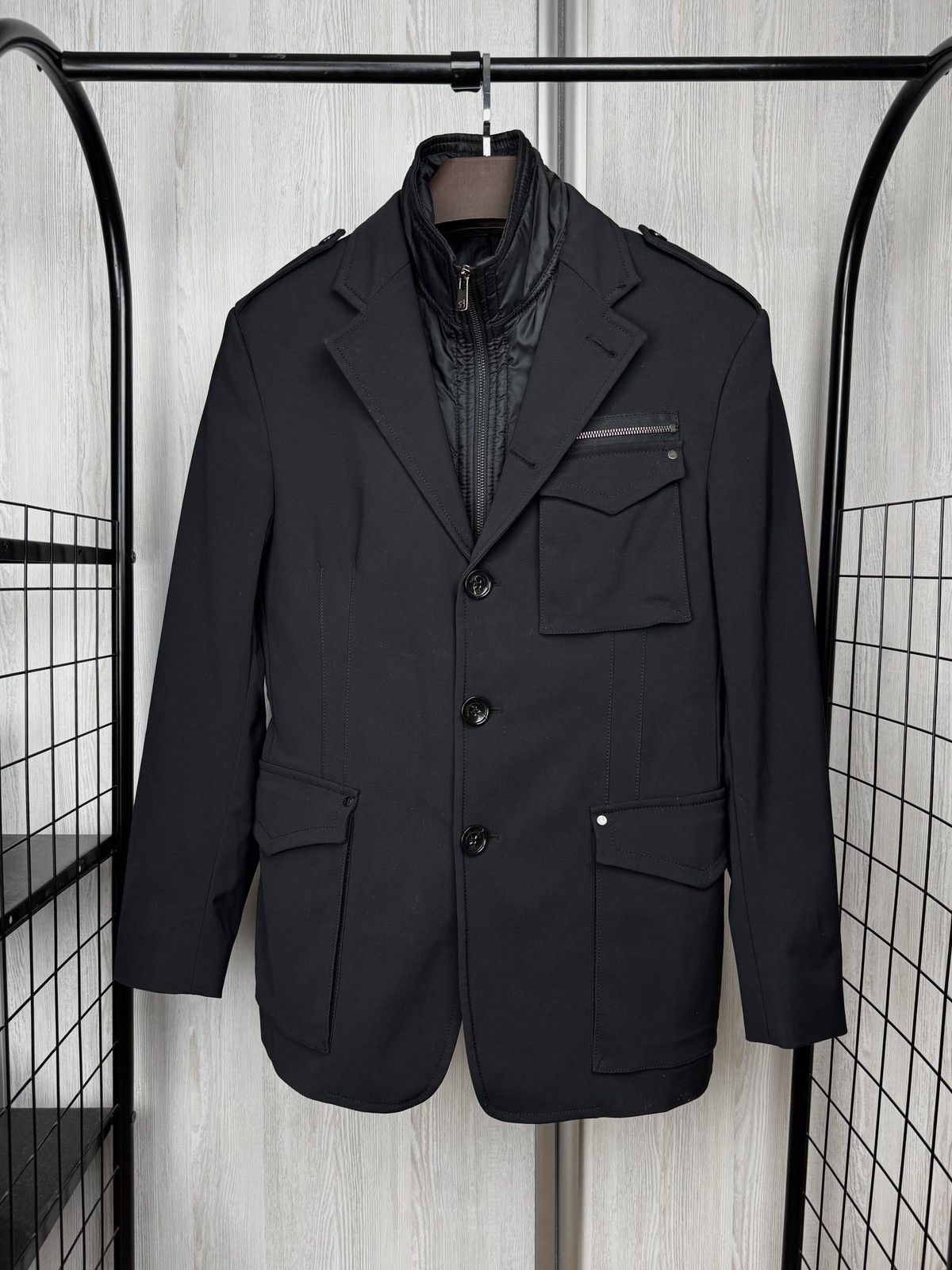 Montecore Montecore black nylon cotton lined jacket blazer sz 48 Size US M / EU 48-50 / 2 - 1 Thumbnail