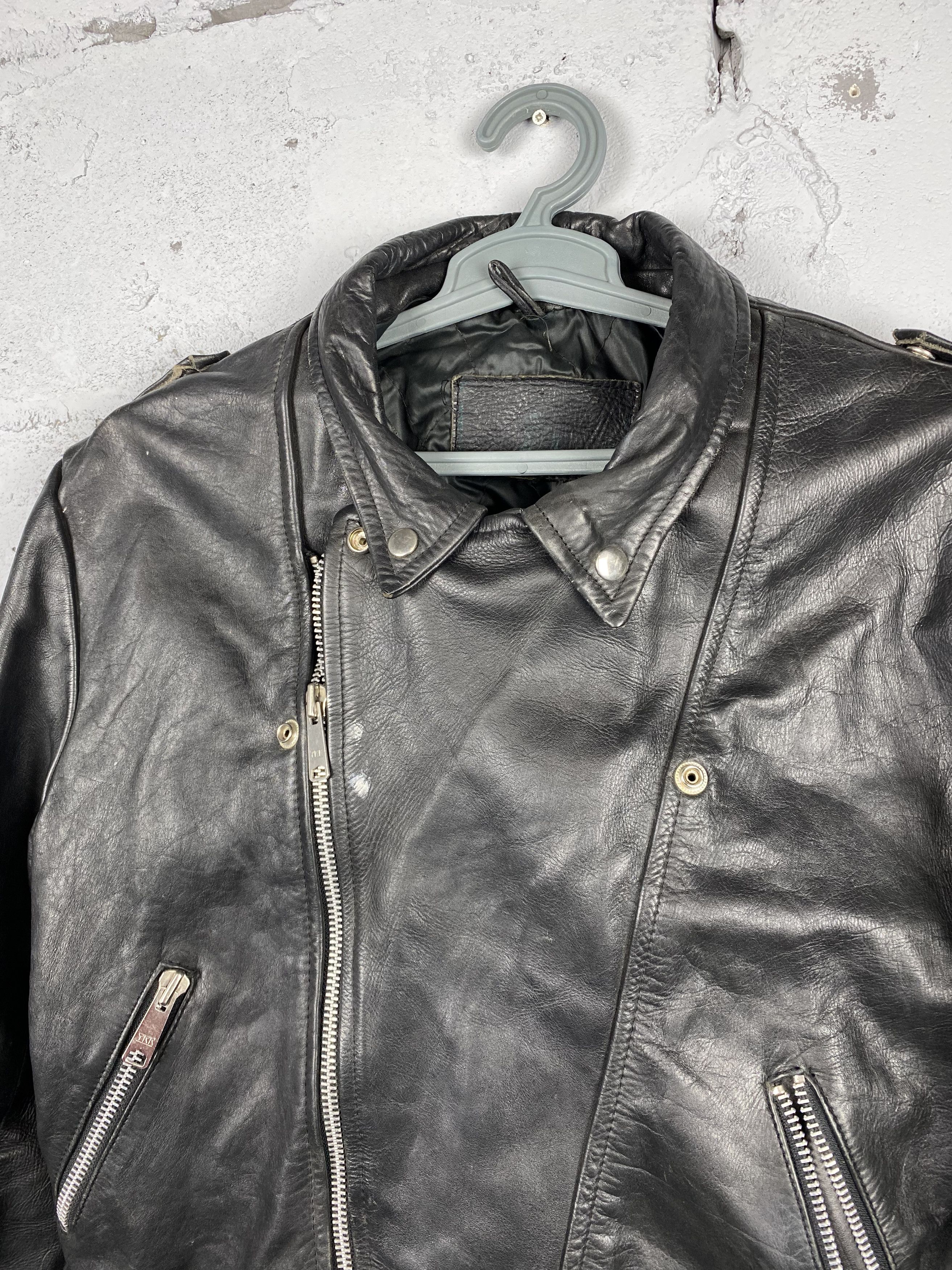 Vintage Vintage Avantgarde Biker Cropped Leather Jacket Size US M / EU 48-50 / 2 - 14 Thumbnail