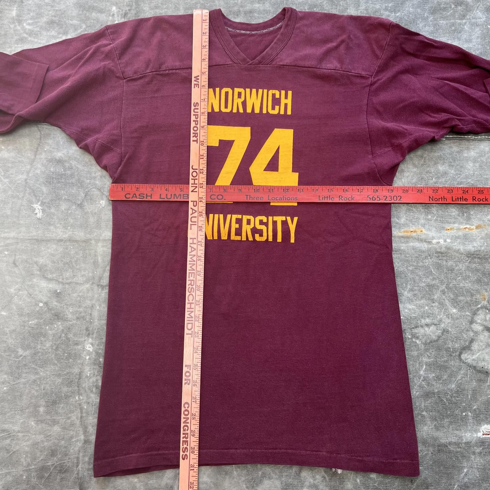 Russell Athletic × Vintage Vintage 1960s Southern Russell Norwich University 74 Jersey Size US L / EU 52-54 / 3 - 3 Thumbnail