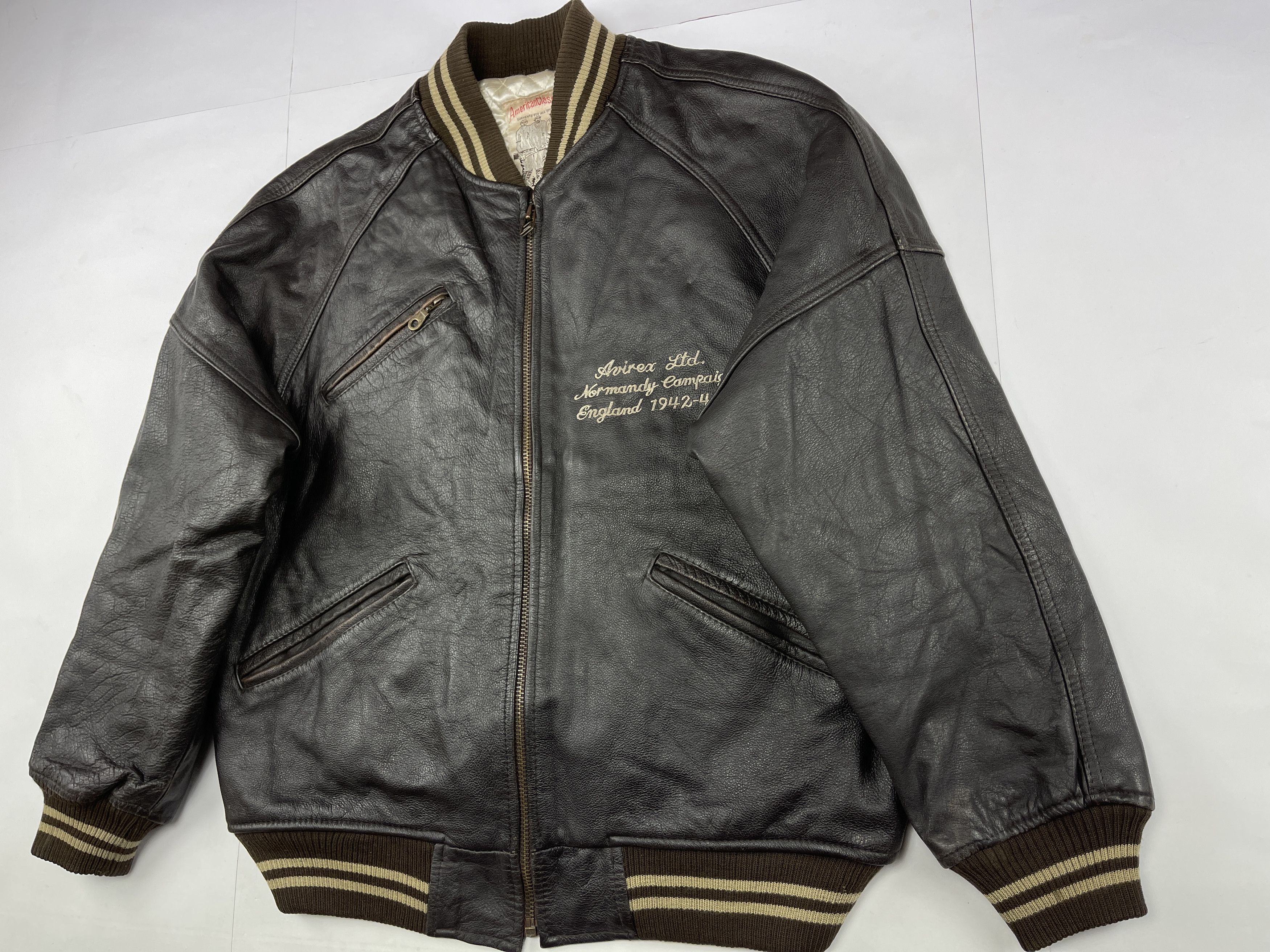 Avirex AVIREX leather jacket, vintage, 90s hip hop 1990s varsity XL Size US XL / EU 56 / 4 - 10 Thumbnail