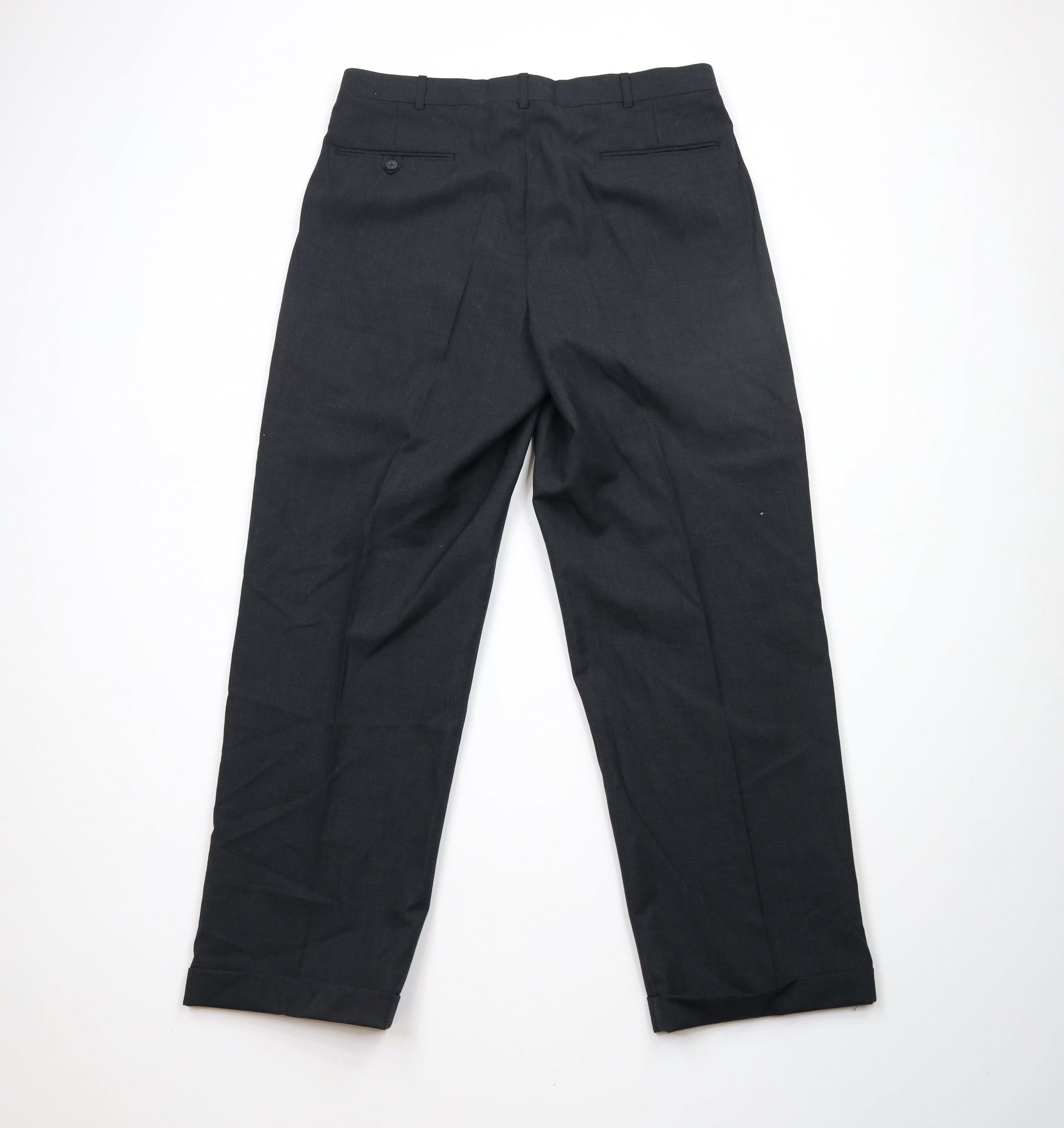 Vintage Vintage 90s Streetwear Pleated Worsted Wool Wide Leg Pants Size US 36 / EU 52 - 10 Thumbnail
