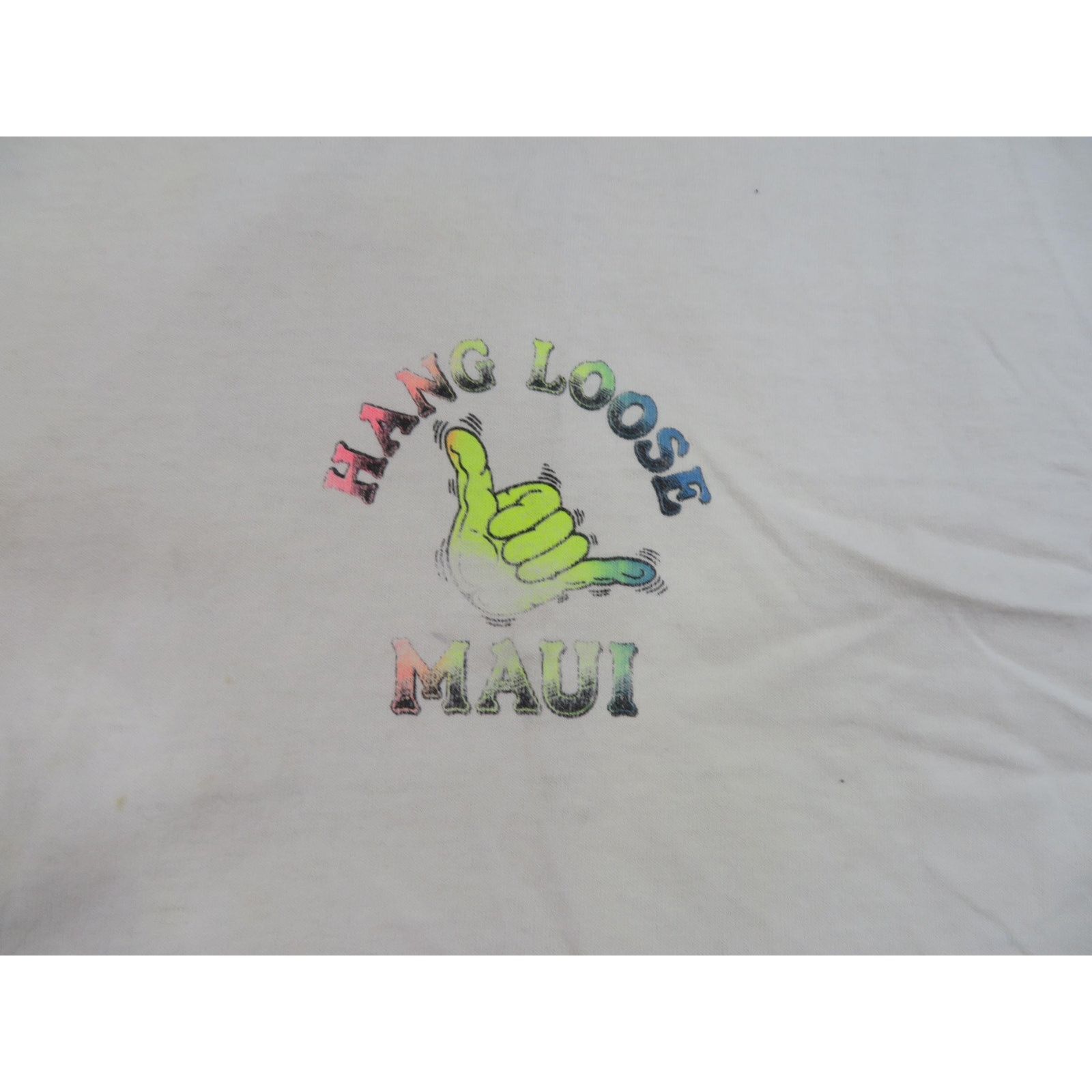Other Hang Loose Maui Hawaii White T-Shirt Sz 3XL 1990s Size US XXL / EU 58 / 5 - 4 Thumbnail