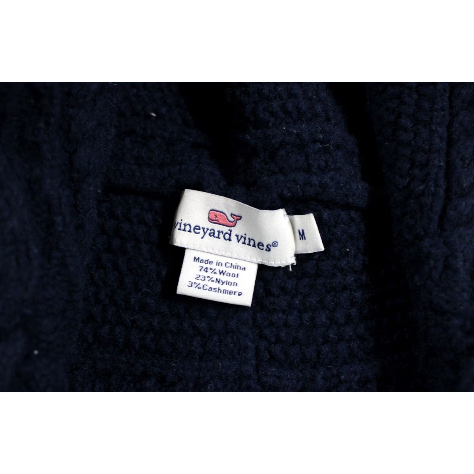 Vineyard Vines Vineyard Vines Sweater Womens Medium Navy Blue Cable Knit Wool Cashmere Blend Size M / US 6-8 / IT 42-44 - 6 Thumbnail