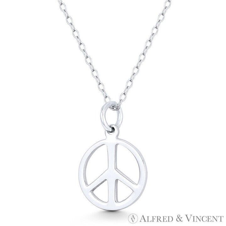 Other Peace Sign Cutout Hippie Charm 19x13mm Pendant Size ONE SIZE - 1 Preview