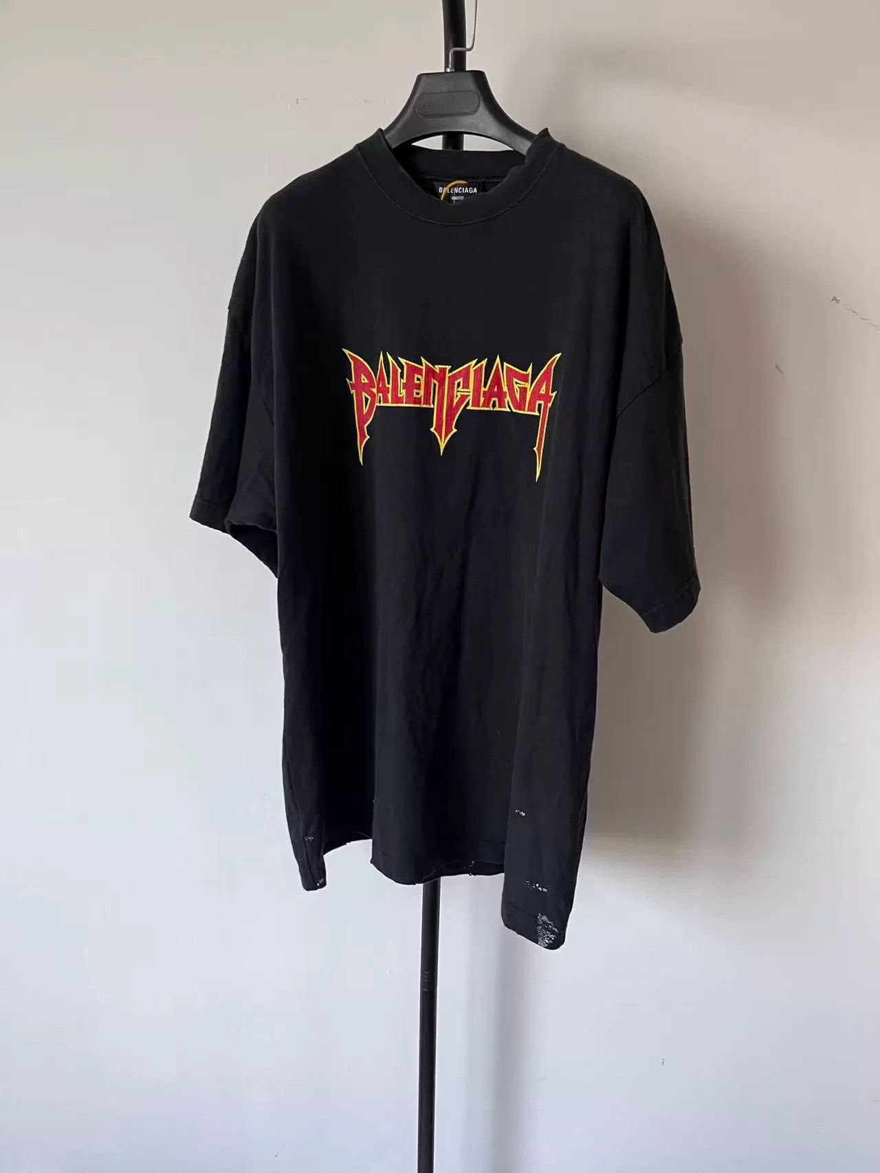 Balenciaga Balenciaga Men's Logo Print Short Sleeve T-Shirt Size US L / EU 52-54 / 3 - 1 Thumbnail