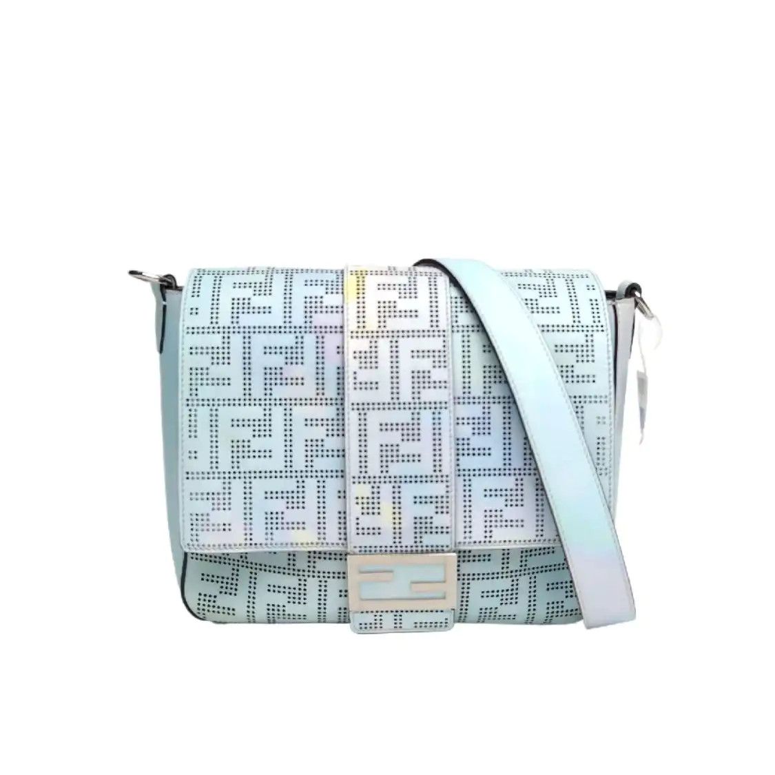 Fendi FENDI Baguette Medium multi-color leather print shoulder bag silver hardware det Size ONE SIZE - 1 Thumbnail