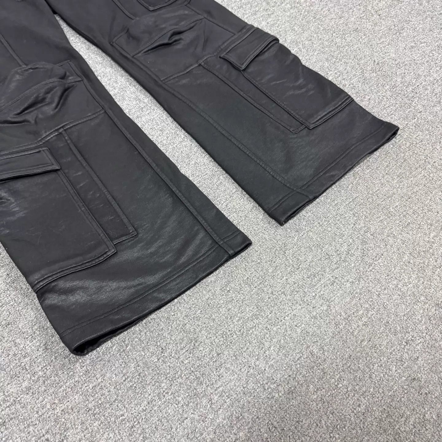 Balenciaga Balenciaga Black Workwear Multi-Pkt Leather Wide-leg XS 99N Size US 28 / EU 44 - 4 Thumbnail