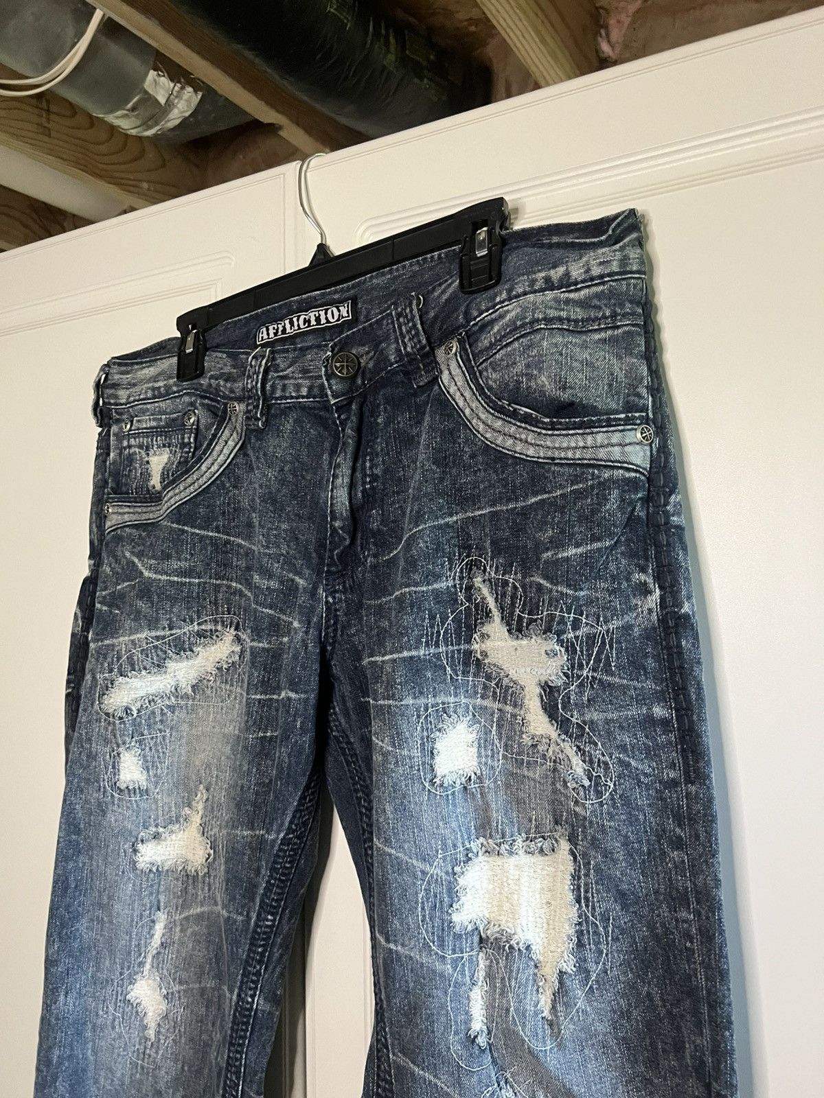 Affliction Y2K Affliction Distressed Cooper Straight Leg Jeans Size US 36 / EU 52 - 4 Thumbnail