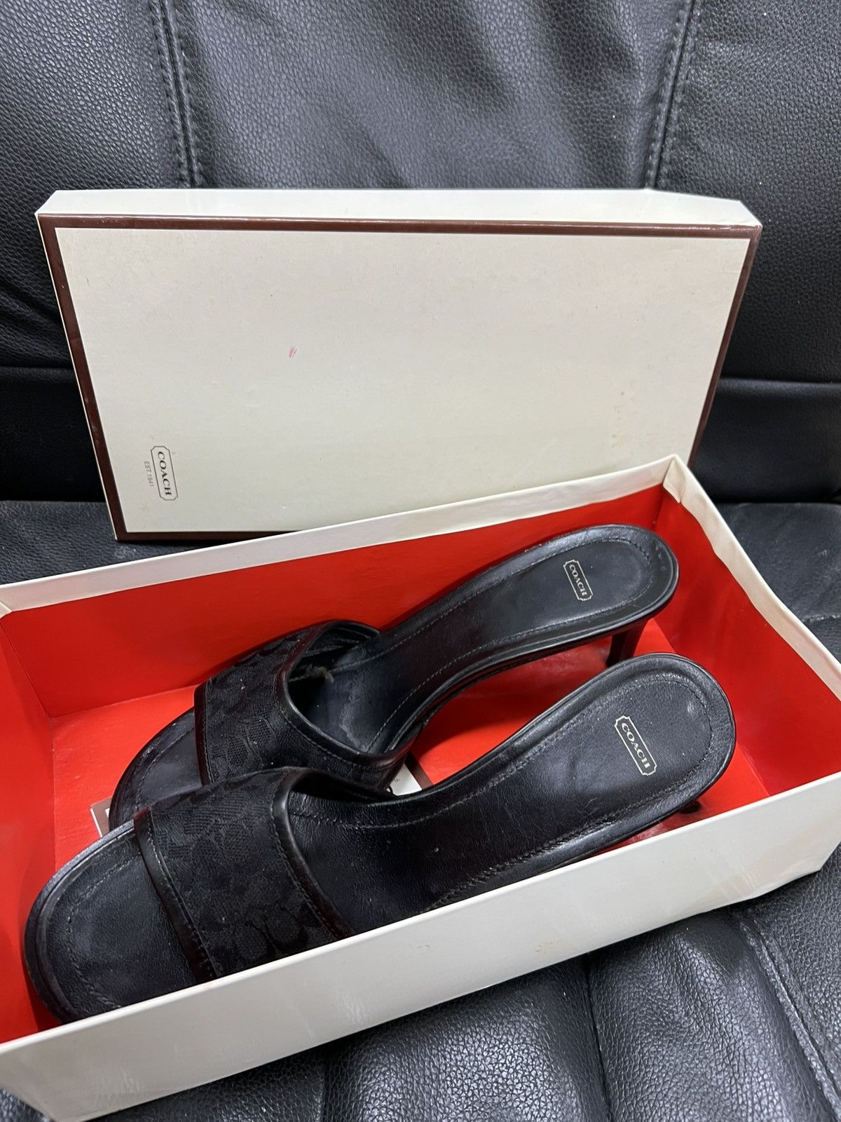 Coach Slide on heels coach color black Size US 9 / IT 39 - 1 Thumbnail