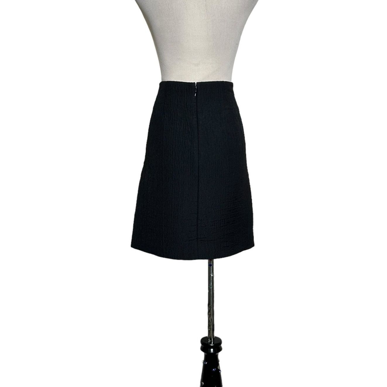 Cos COS black textured high waist mini skirt size 4 Size 27" / US 4 / IT 40 - 2 Thumbnail