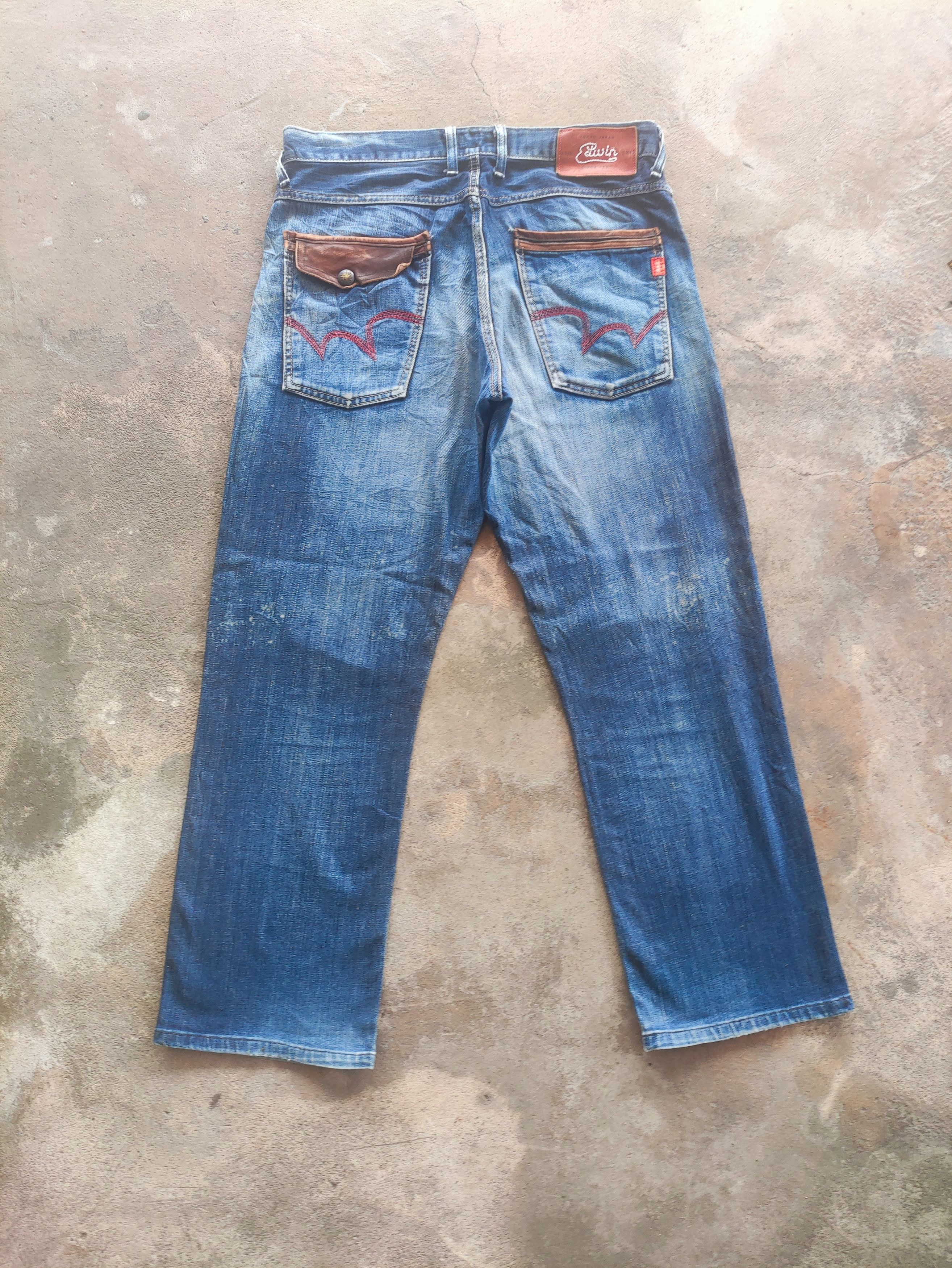 Edwin × Jean W37 Vintage Edwin Made In Japan Distressed Denim Faded Pants Size US 37 - 9 Thumbnail