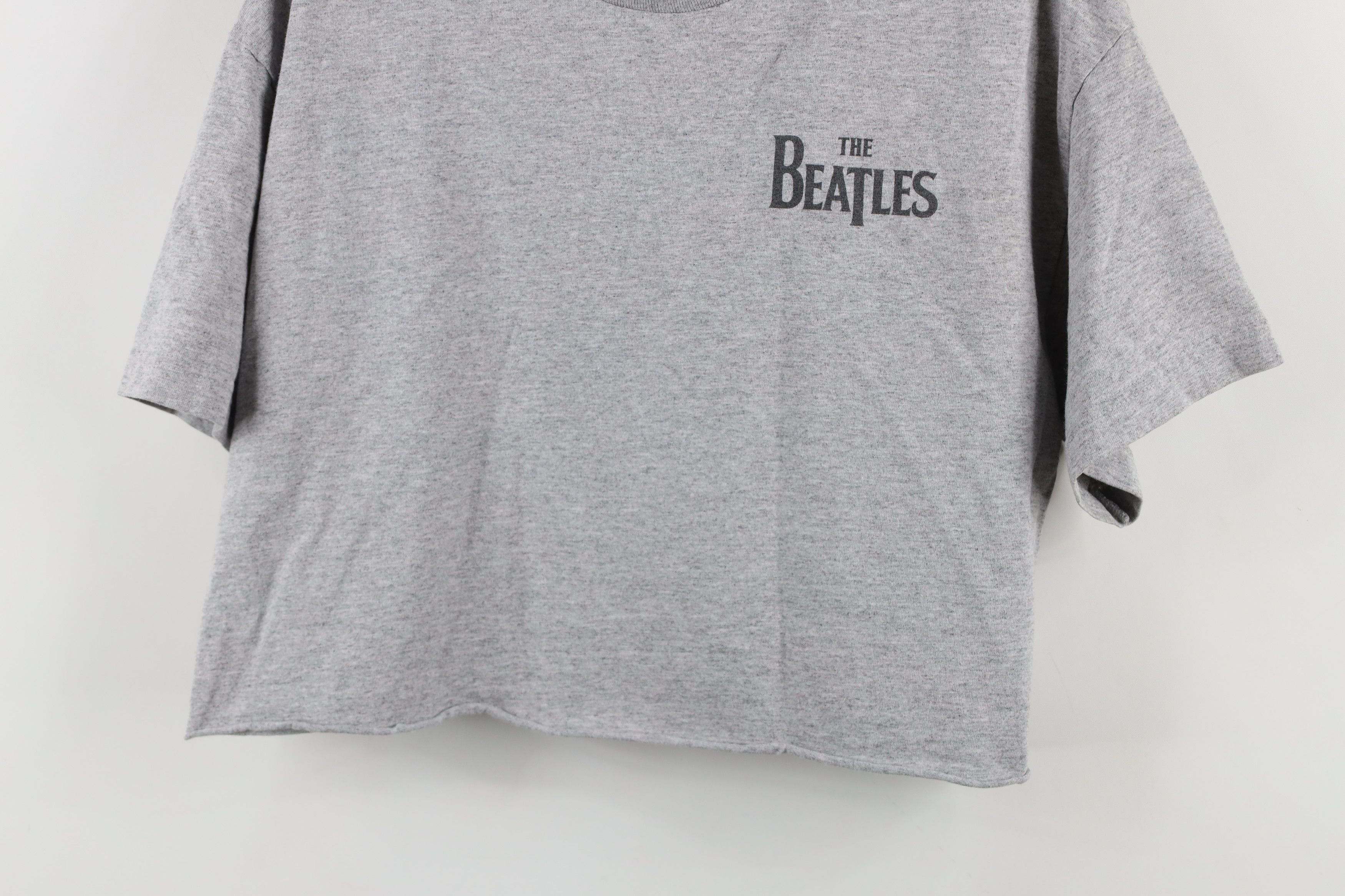 Vintage Vintage Y2K 2002 Cropped The Beatles Band T-Shirt Gray Size L / US 10 / IT 46 - 3 Thumbnail