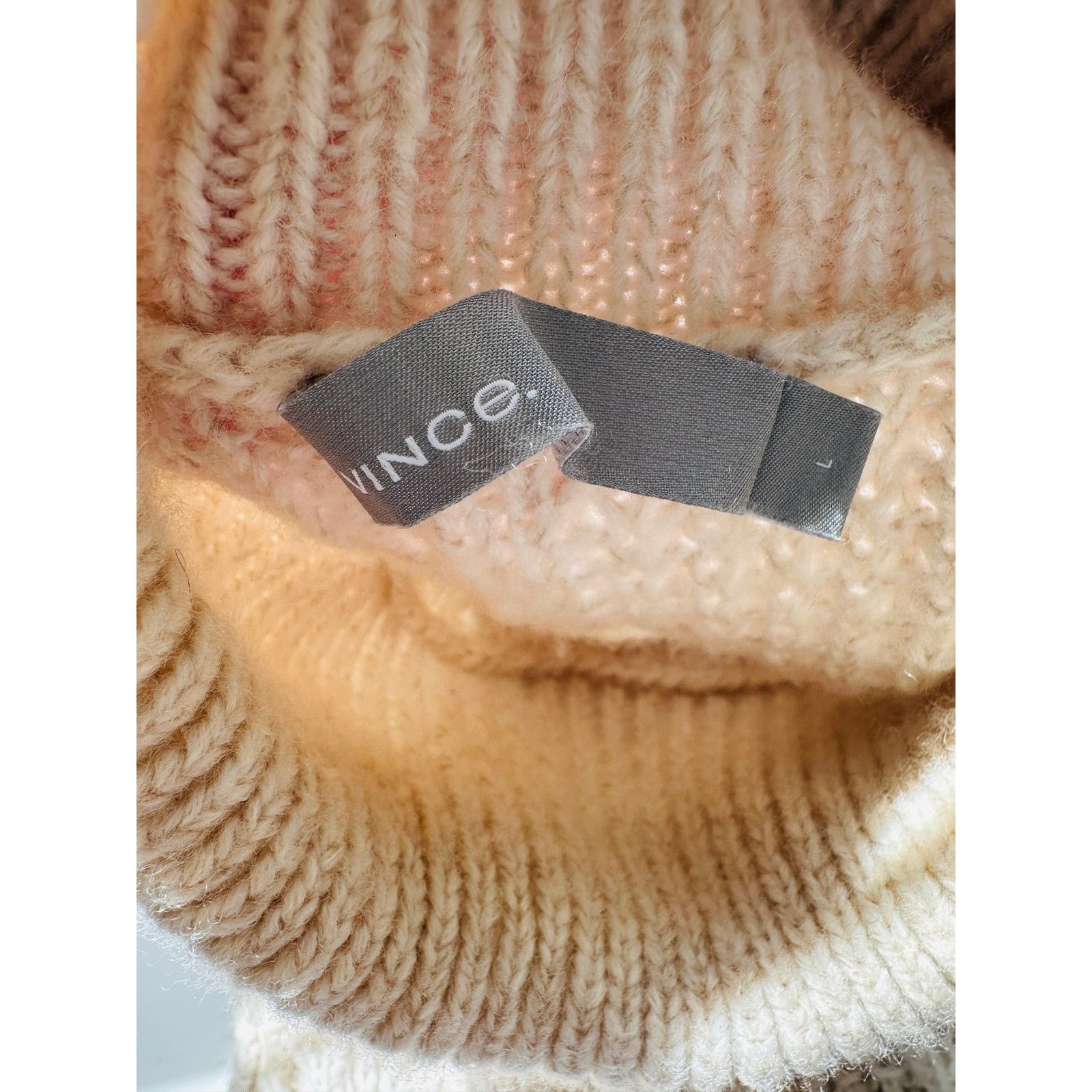 Vince Vince Cream Chunky Knit Long Sleeve Mock Neck Sweater L Size L / US 10 / IT 46 - 12 Thumbnail