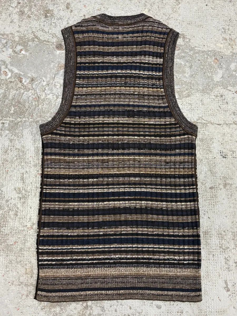 Designer × Dolce & Gabbana × Vintage 2000s Dolce & Gabbana Grey Wool Striped Dress Size S / US 4 / IT 40 - 4 Thumbnail