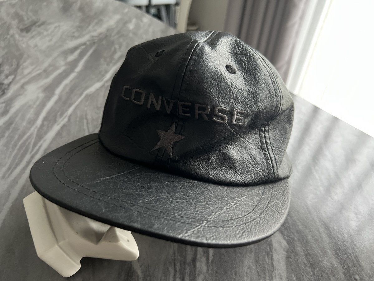 Converse Converse : Vintage Leather Black Cap Hat Size 56 Size ONE SIZE - 1 Thumbnail