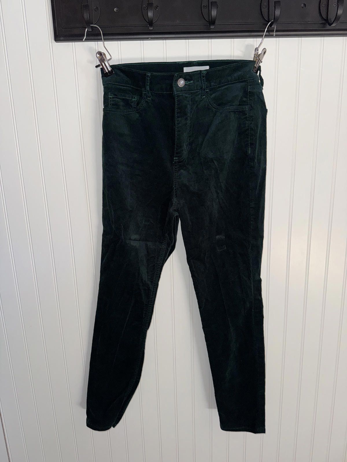 Other LOFT Green Velvet Pants Size 6 Size 28" / US 6 / IT 42 - 1 Thumbnail