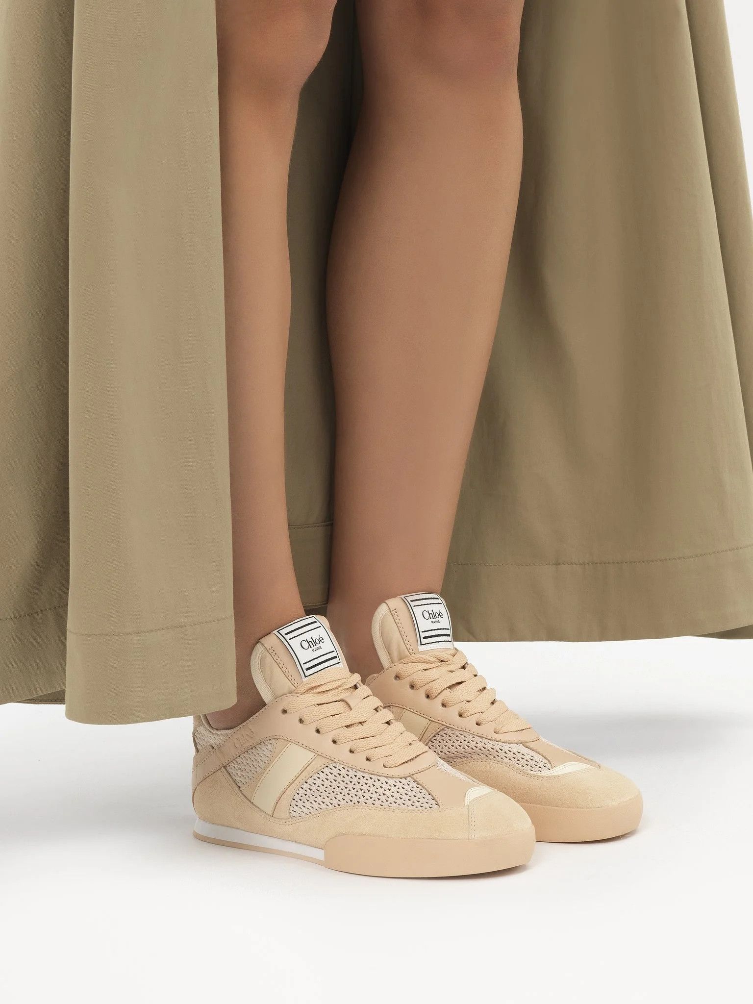 Chloe o1loc1c10226 Kick Low-Top Sneakers in Peachy Pink Size US 6 / IT 36 - 2 Thumbnail